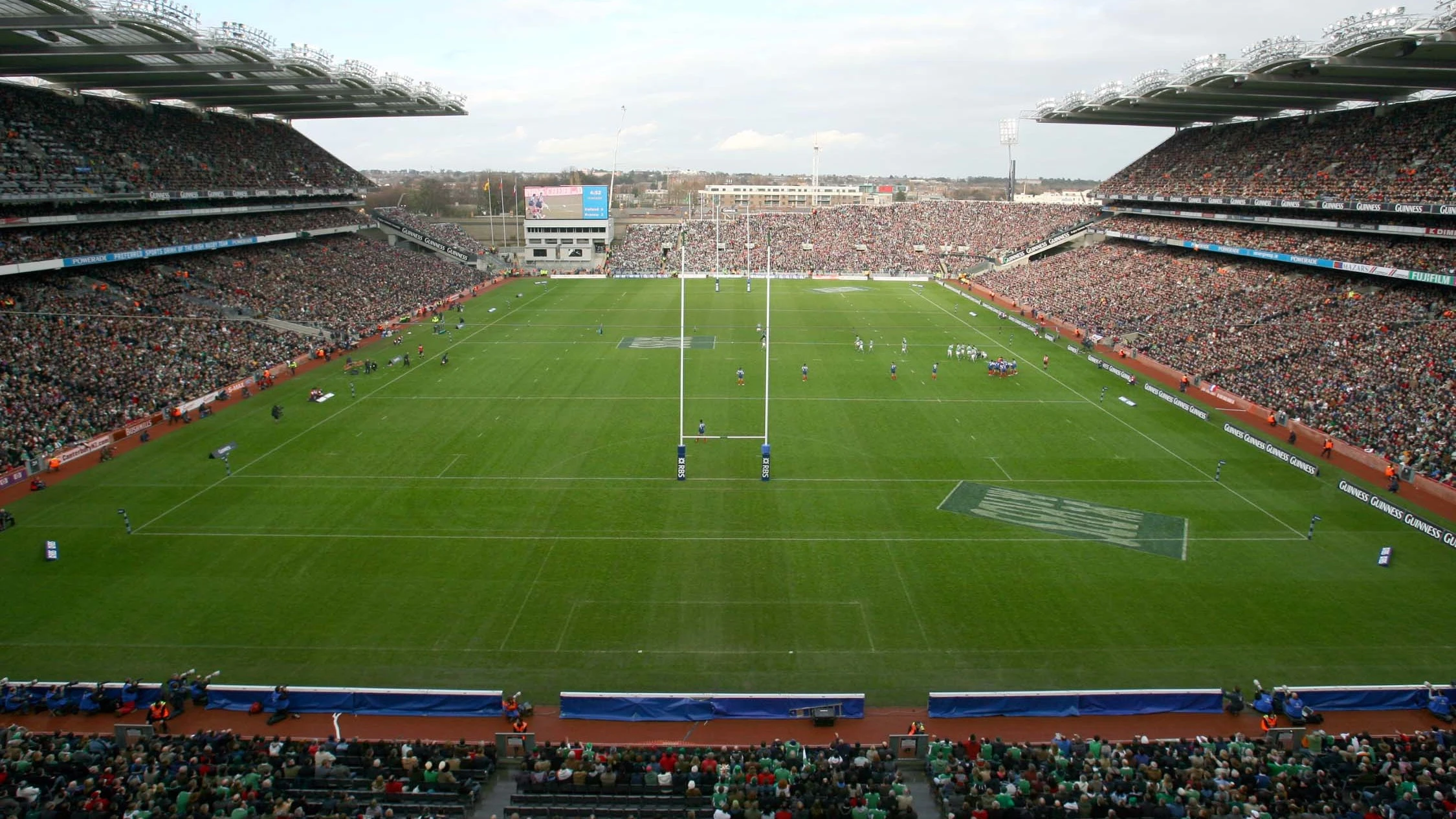 Aerial view of Croke Park during the 2007 Six Nations match between Ireland and France.
