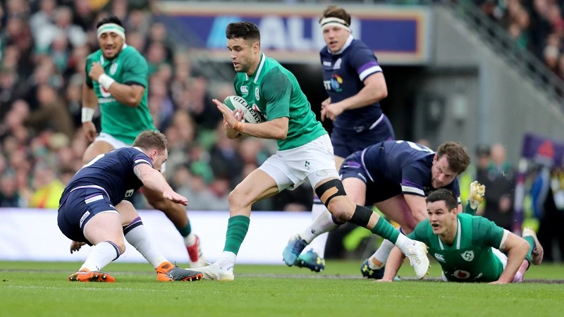 Conor Murray with Stuart Hogg 10/3/2018