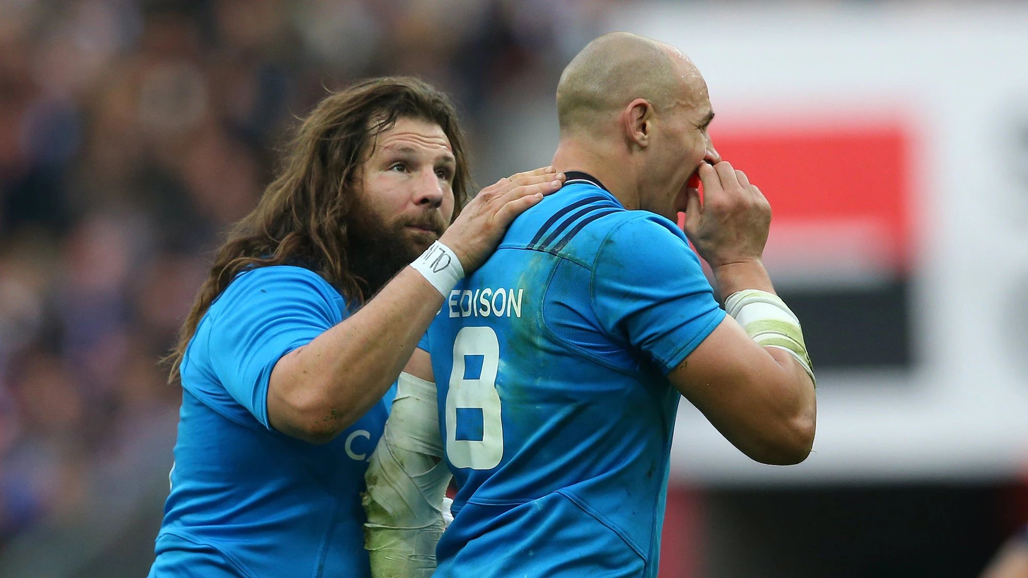 Italy’s Martin Castrogiovanni and Sergio Parisse 6/2/2016