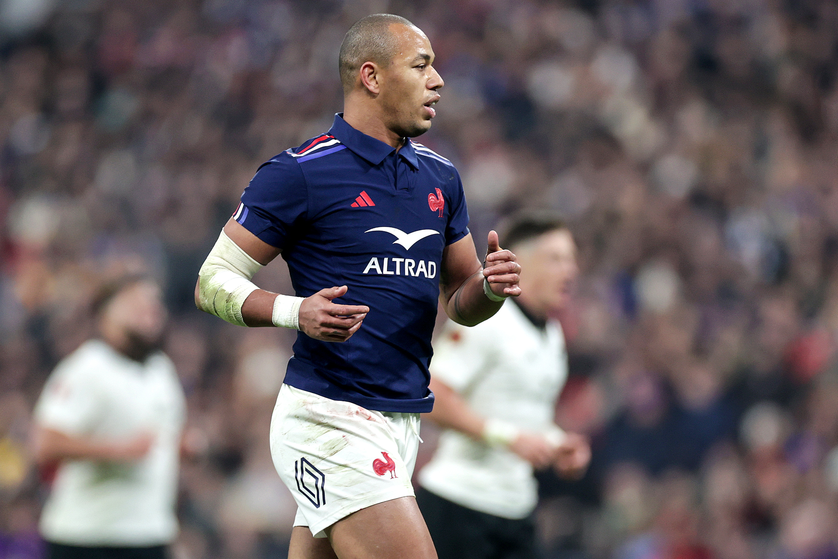 France's Gaël Fickou during the Autumn Nations Series between France and New Zealand at Stade de France, Paris, France Saturday, November 16th, 2024 (Photo by Laszlo Geczo / Inpho)