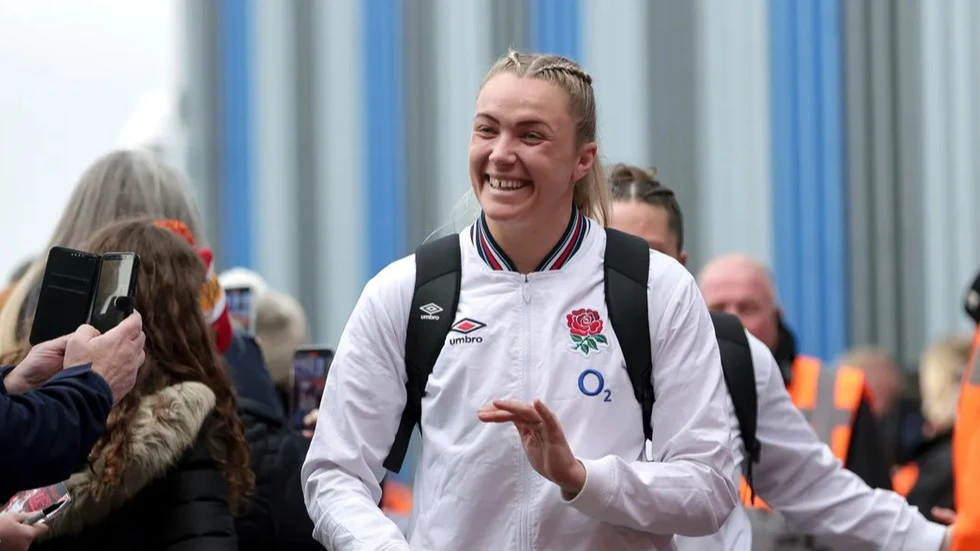 Zoe Aldcroft arrives ahead of the 2025 Guinness Women's Six Nations game between England and Italy.