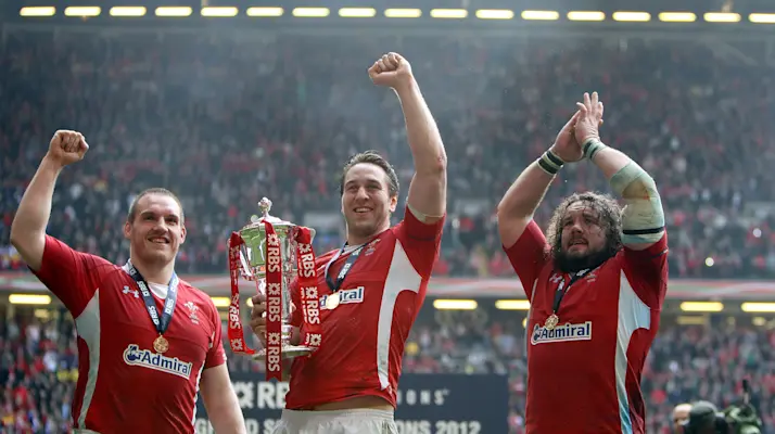 Gethin Jenkins, Ryan Jones and Adam Jones - 2012 Grand Slam