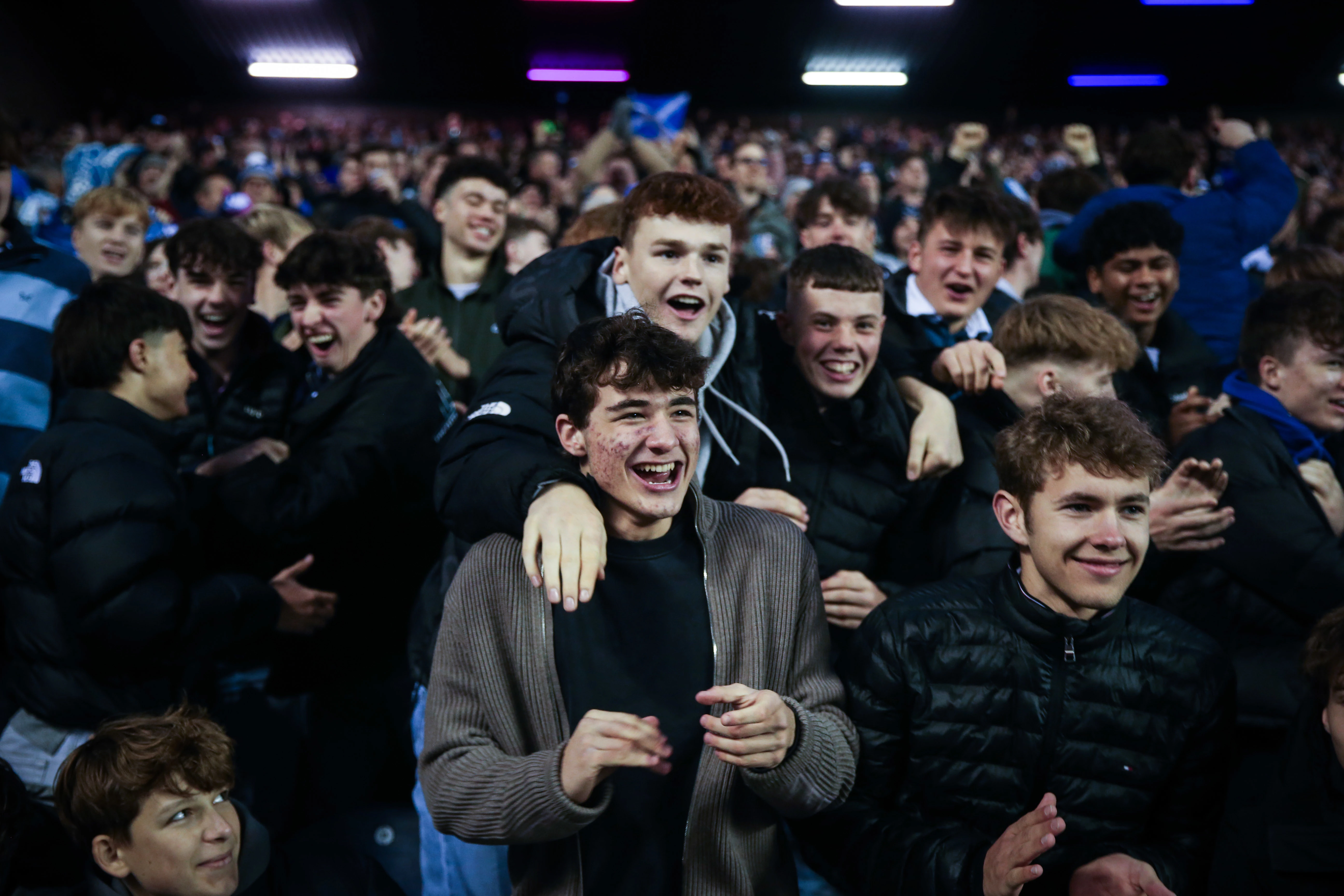 Scotland fans at the rugby