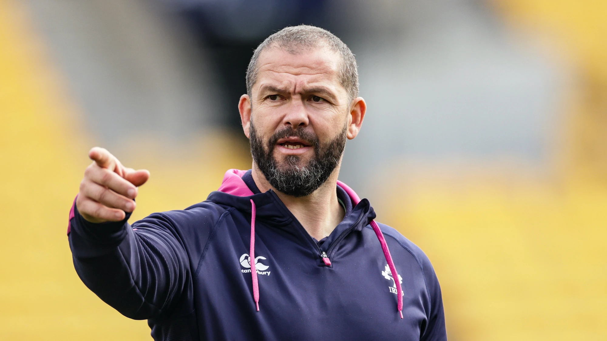 Ireland’s Head Coach Andy Farrell during the Captains Run 15/7/2022