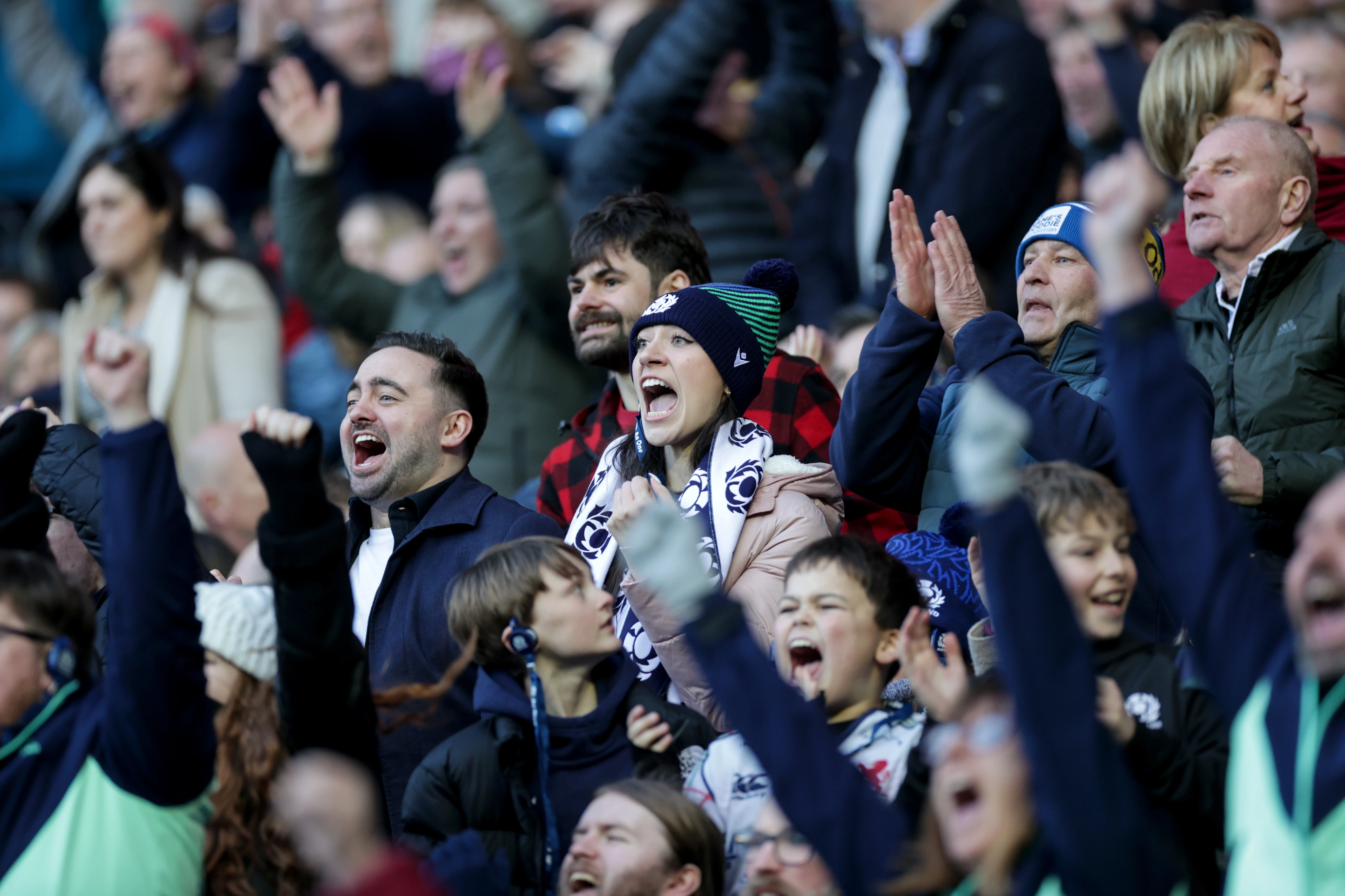 Scotland fans v Wales - M6N 2025