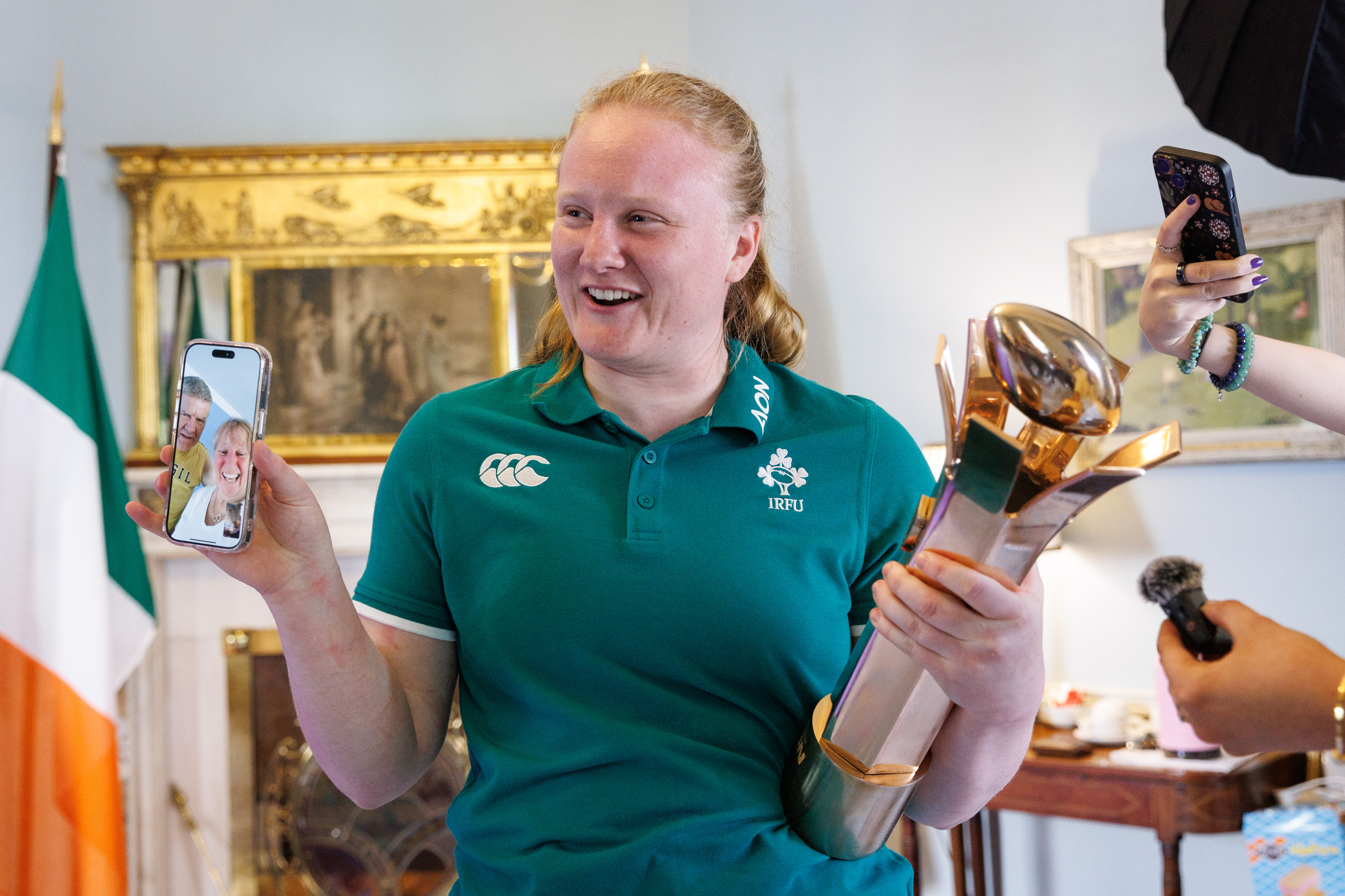 Aoife Wafer with her POTC award