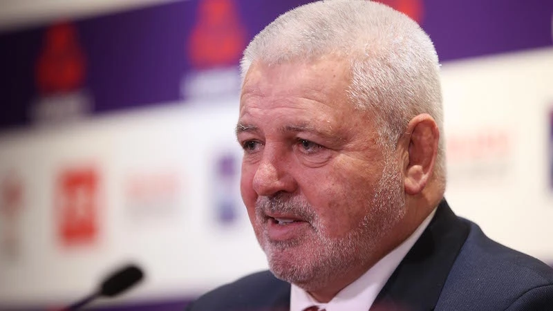 Warren Gatland during the post match press conference 17/3/2018