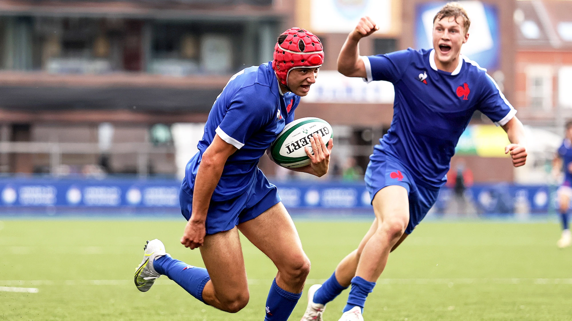 Louis Bielle-Biarrey scores a try 13/7/2021