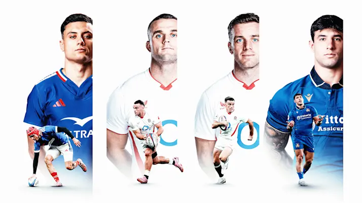 A graphic showing all four Player of the Series nominees from the 2025 Quilter Nations Series.