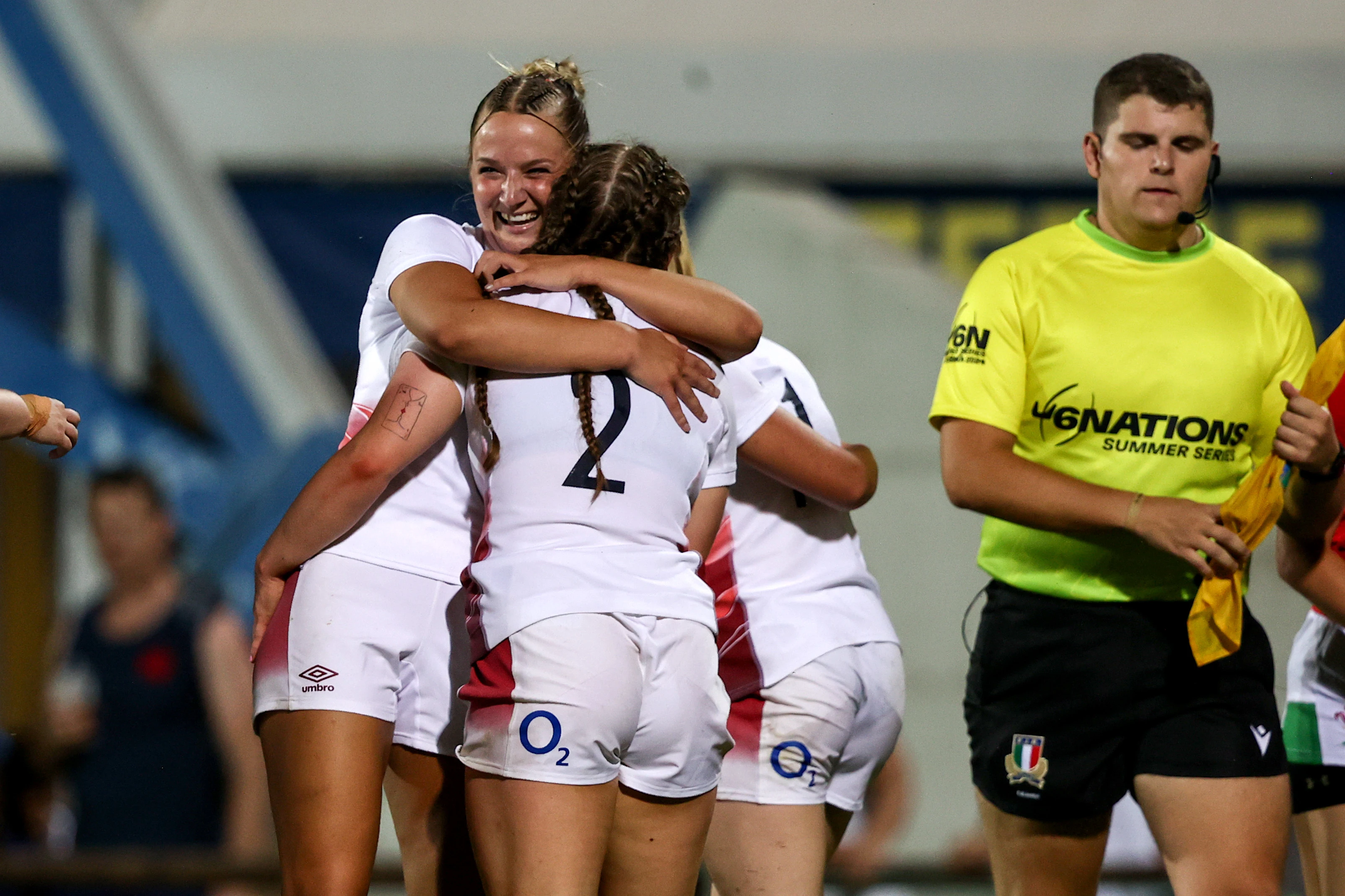 England celebrate v Wales