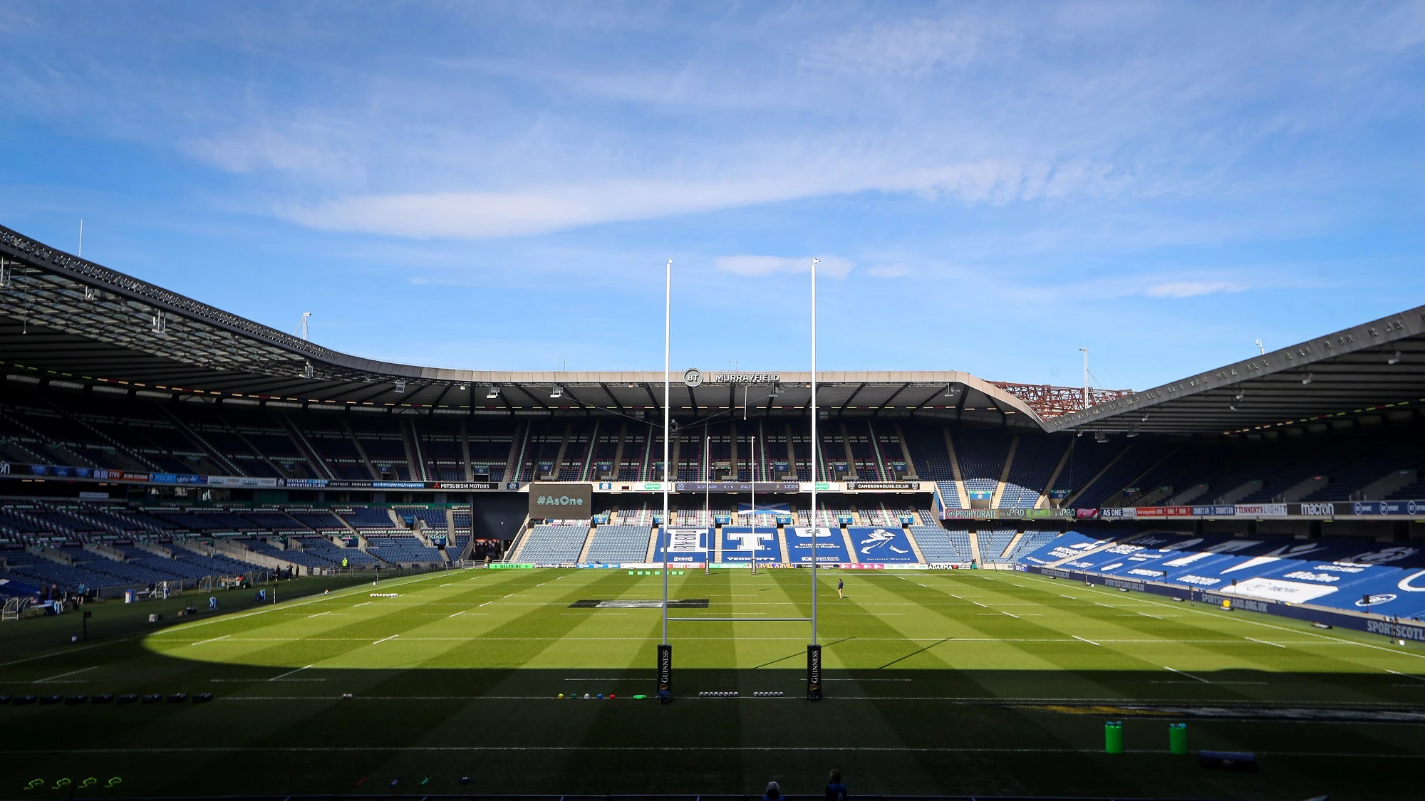 A general view of BT Murrayfield Stadium 20/3/2021