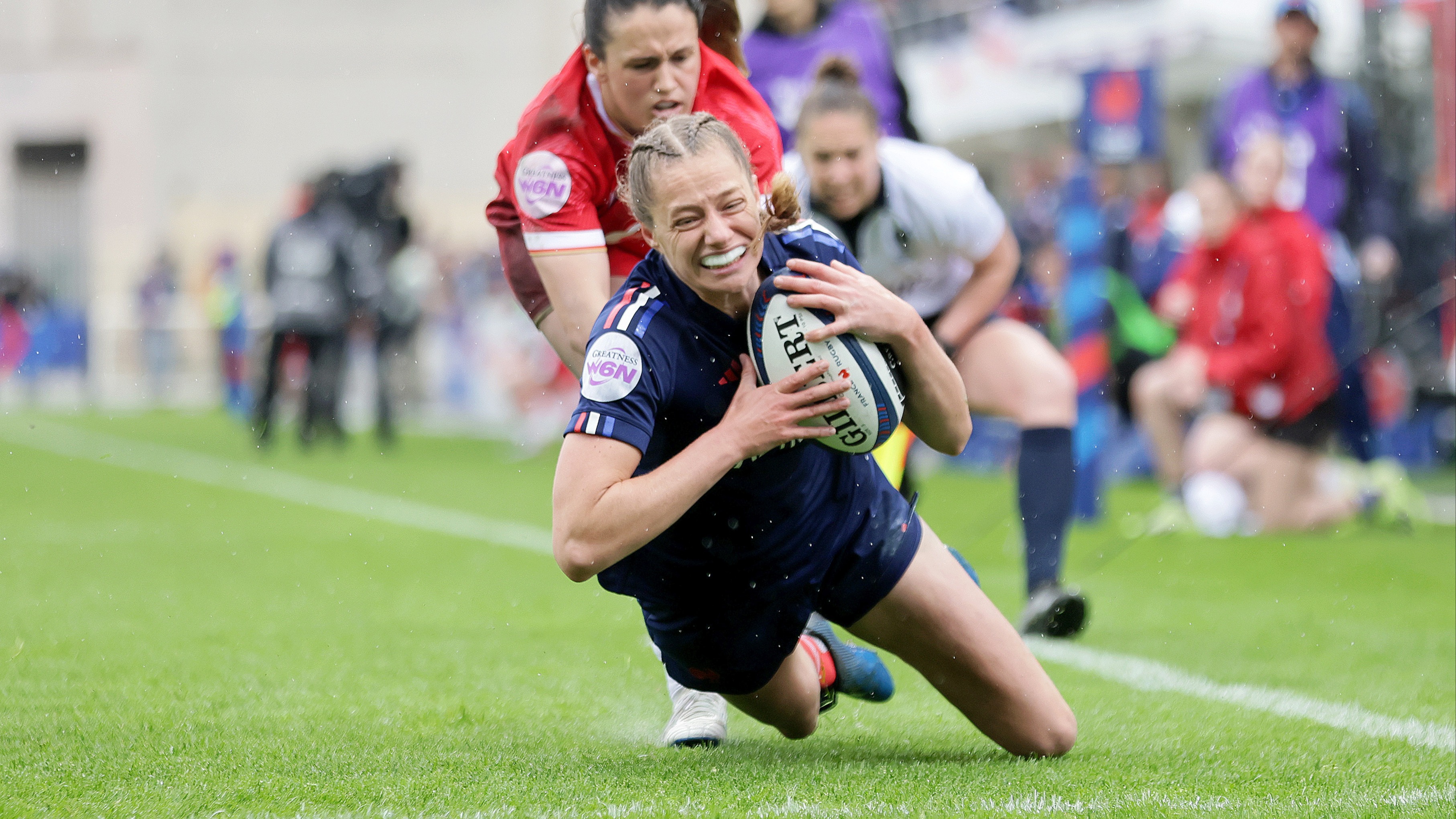 Emilie Boulard try v Wales W6N 2025