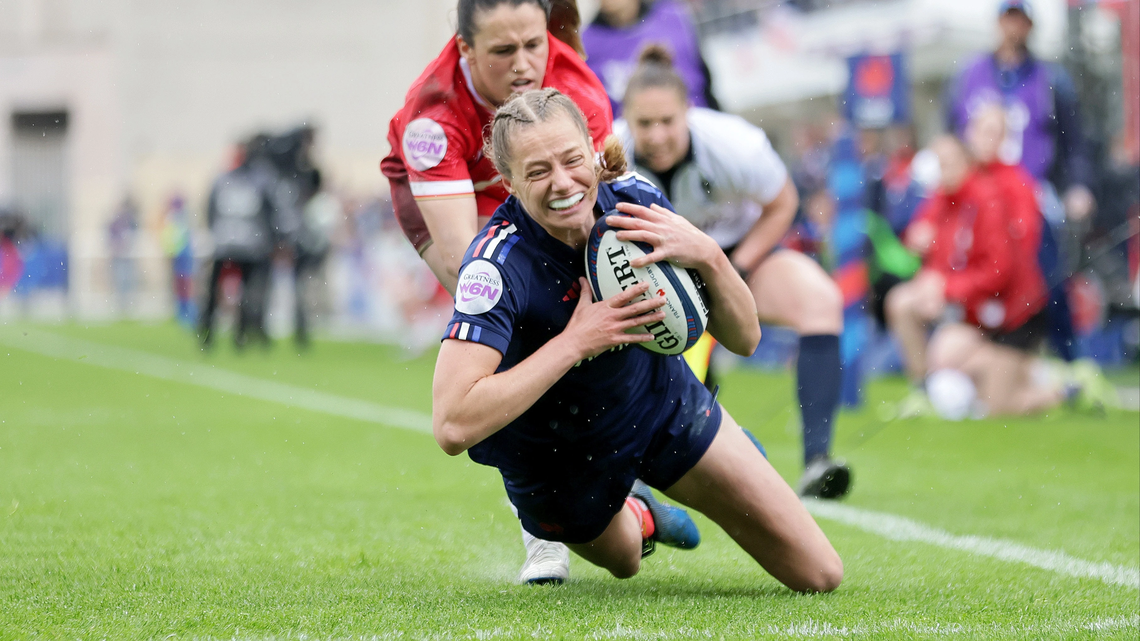 Emilie Boulard try v Wales W6N 2025