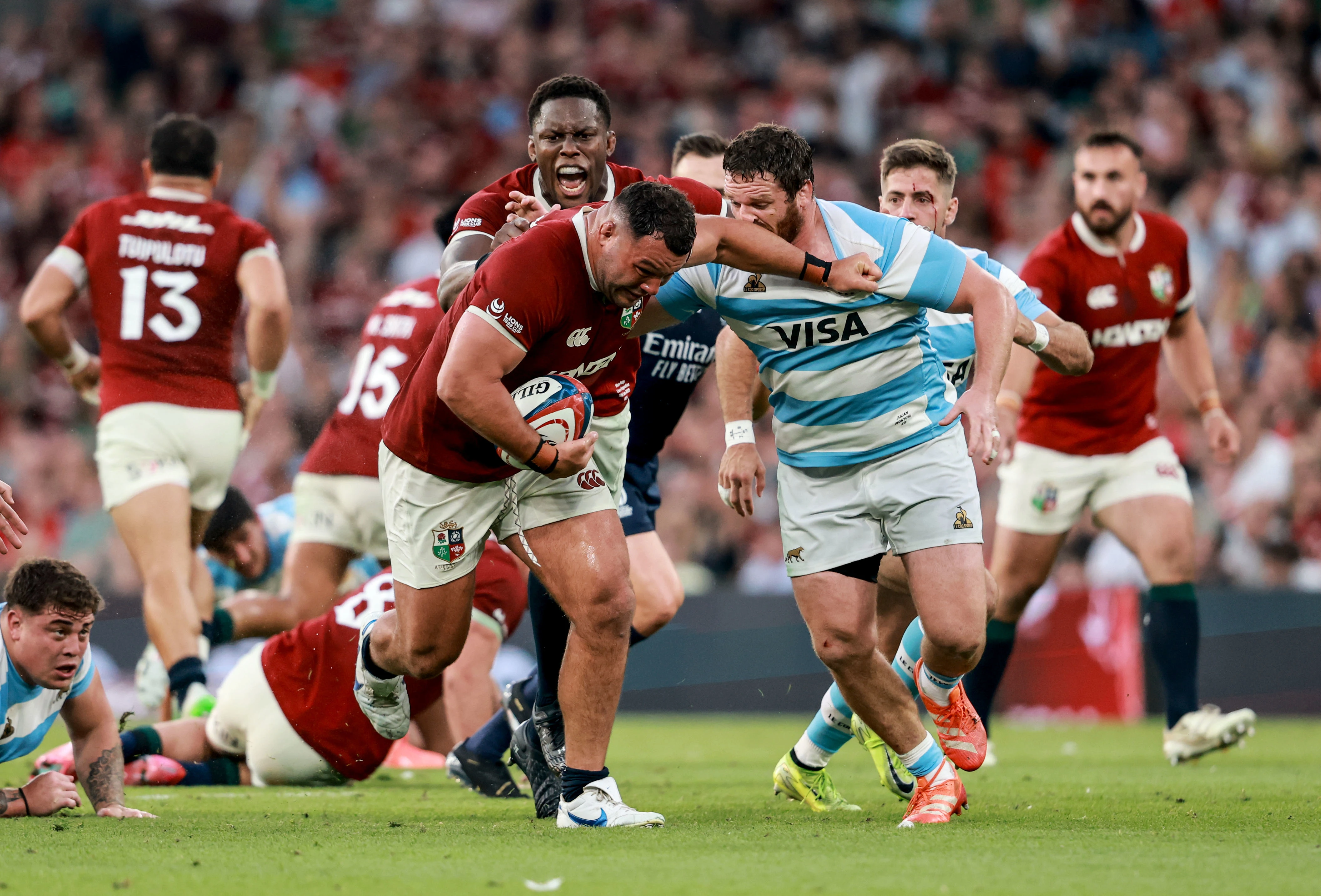 Ellis Genge takes on the Pumas at the Aviva Stadium - 2025 Lions