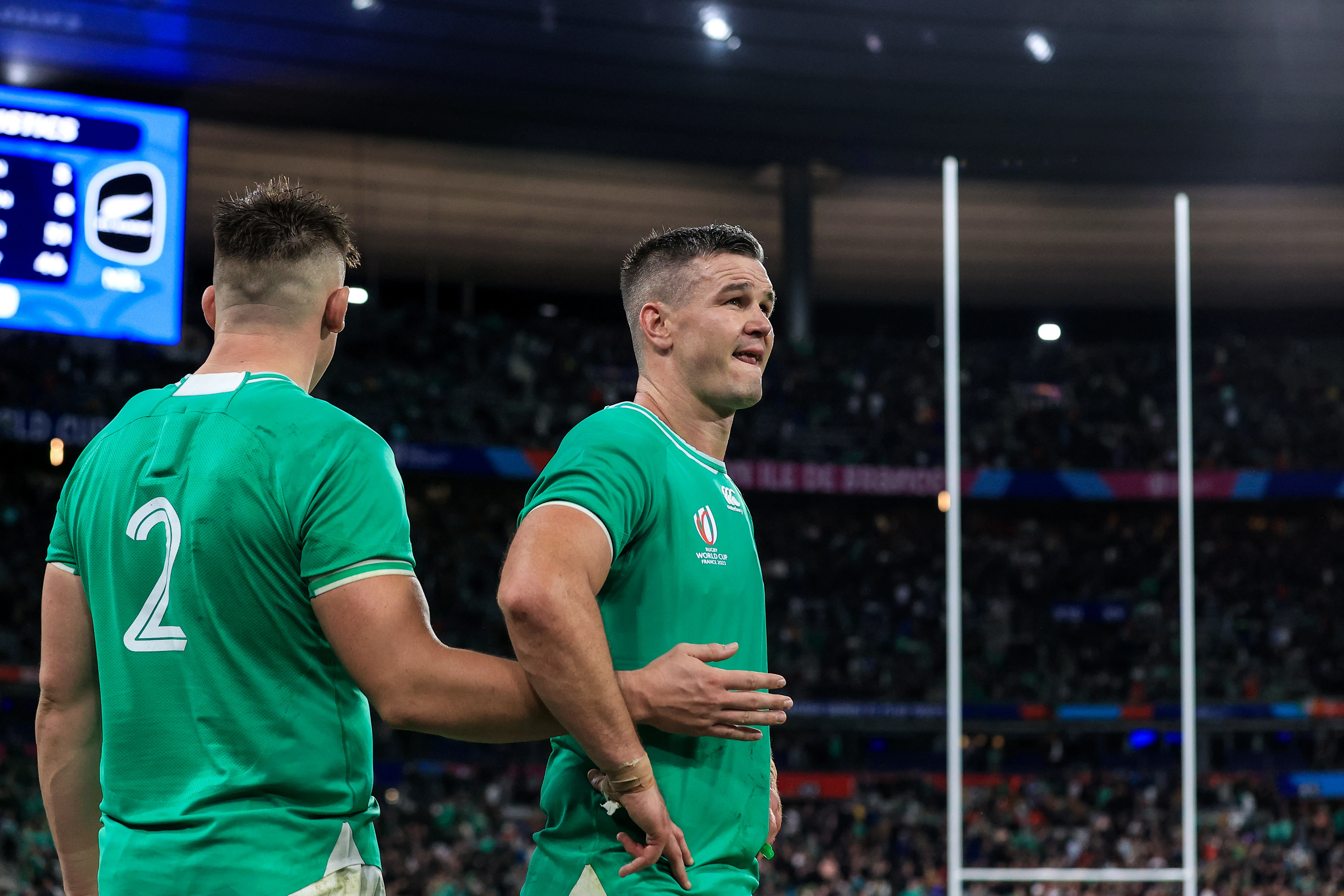Les larmes de Jonathan Sexton après l'élimination de l'Irlande en quart de finale de la Coupe du monde