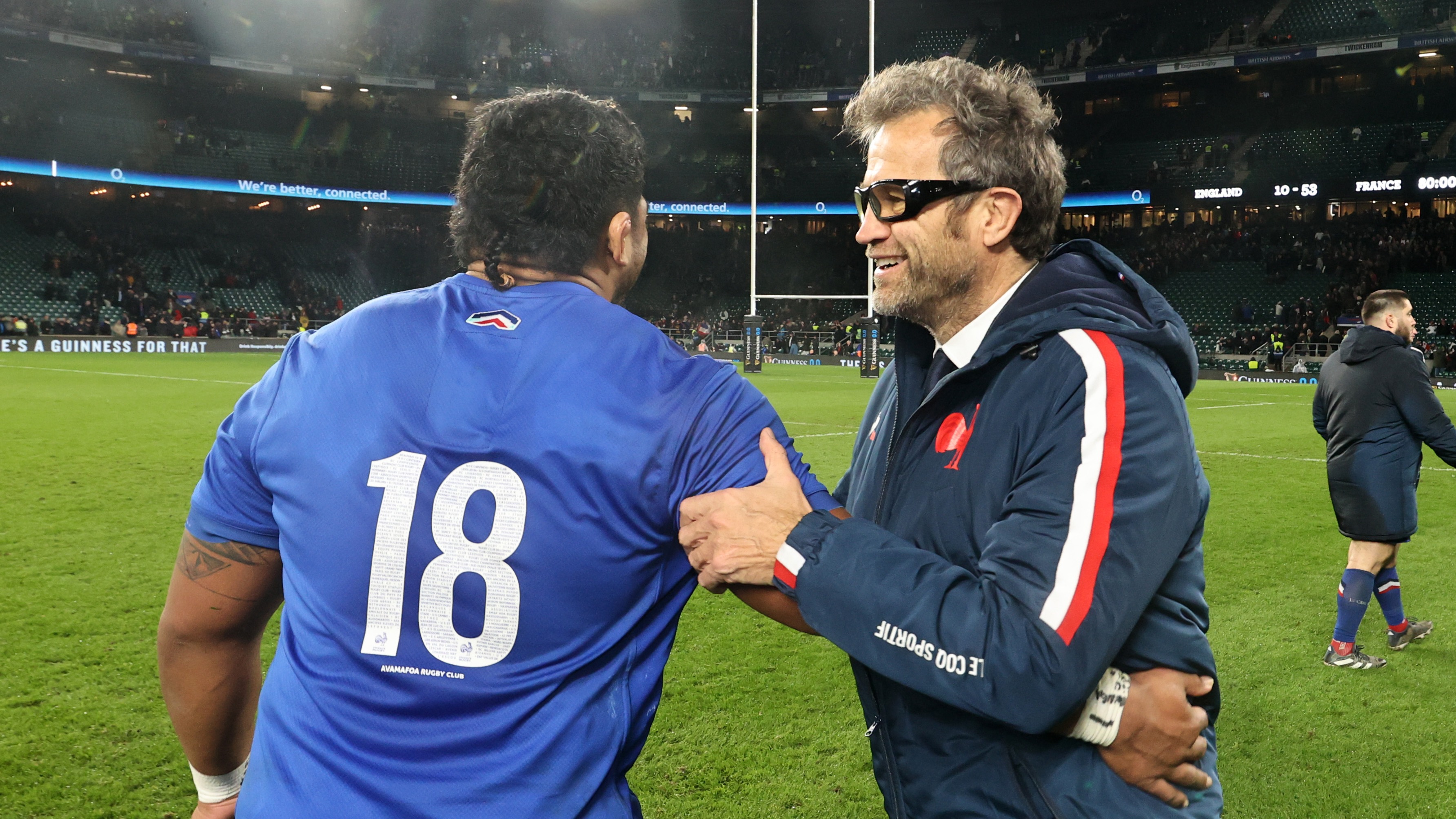 Fabien Galthi&eacute; following France's 2023 victory against England.