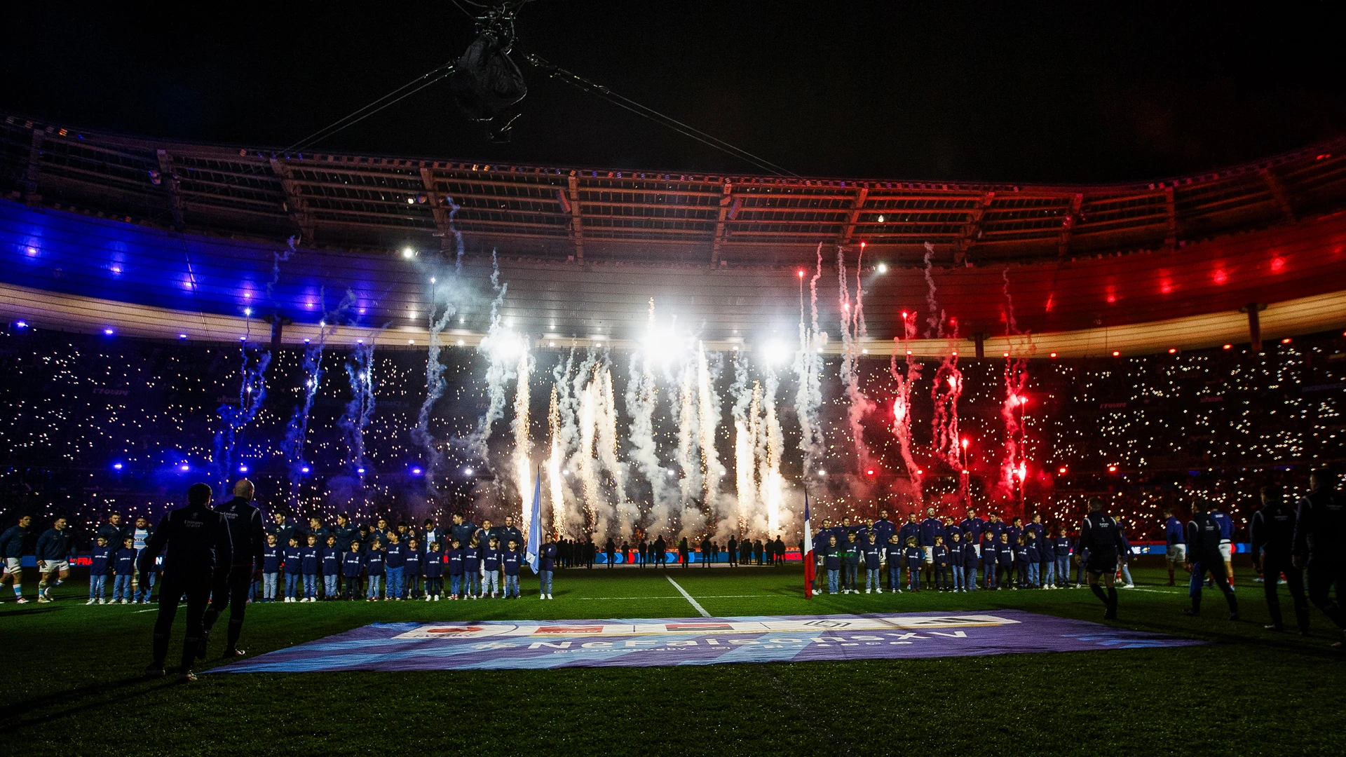 Fireworks during the Quilter Nations Series