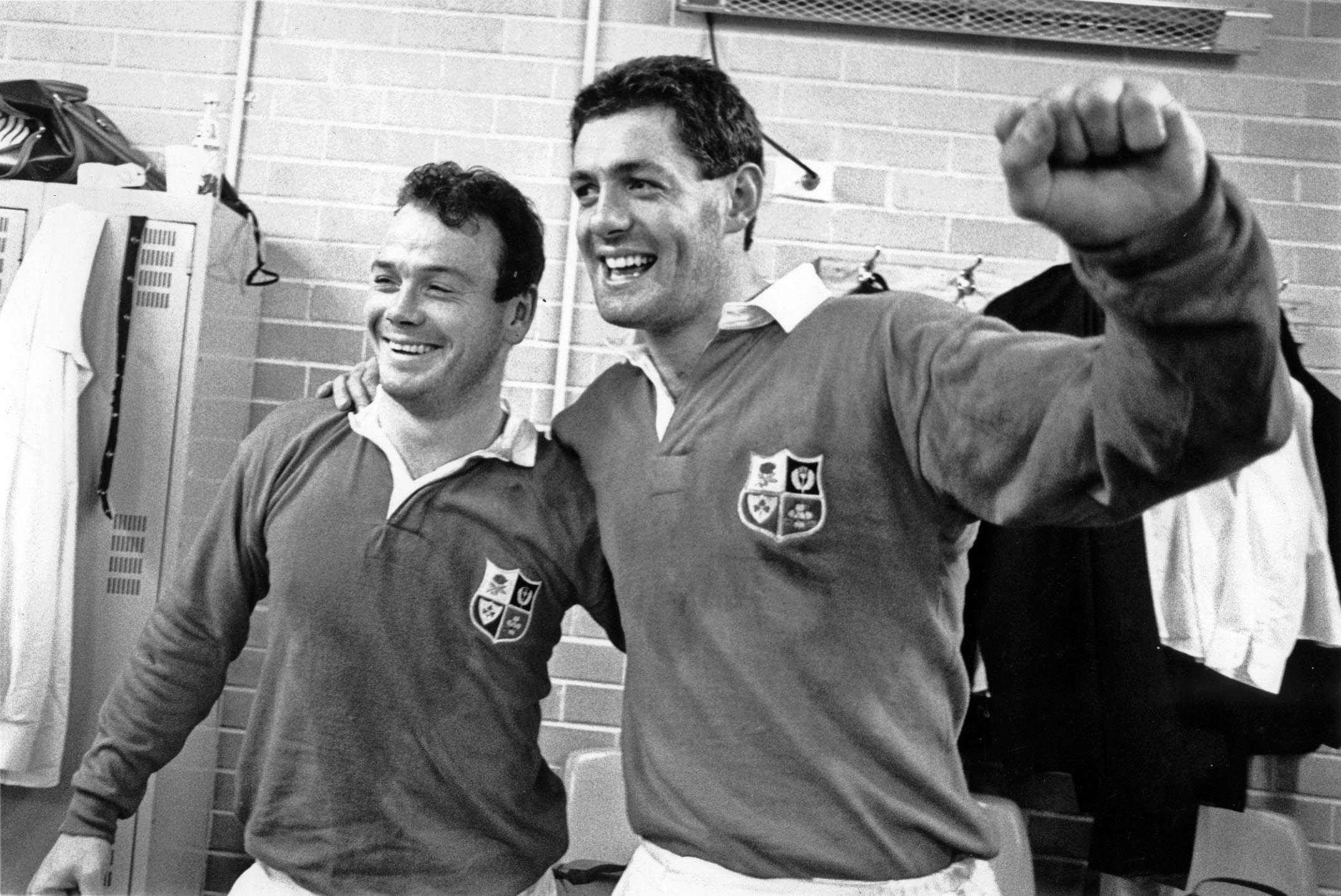 Ieuan Evans and Gavin Hastings Lions 1989