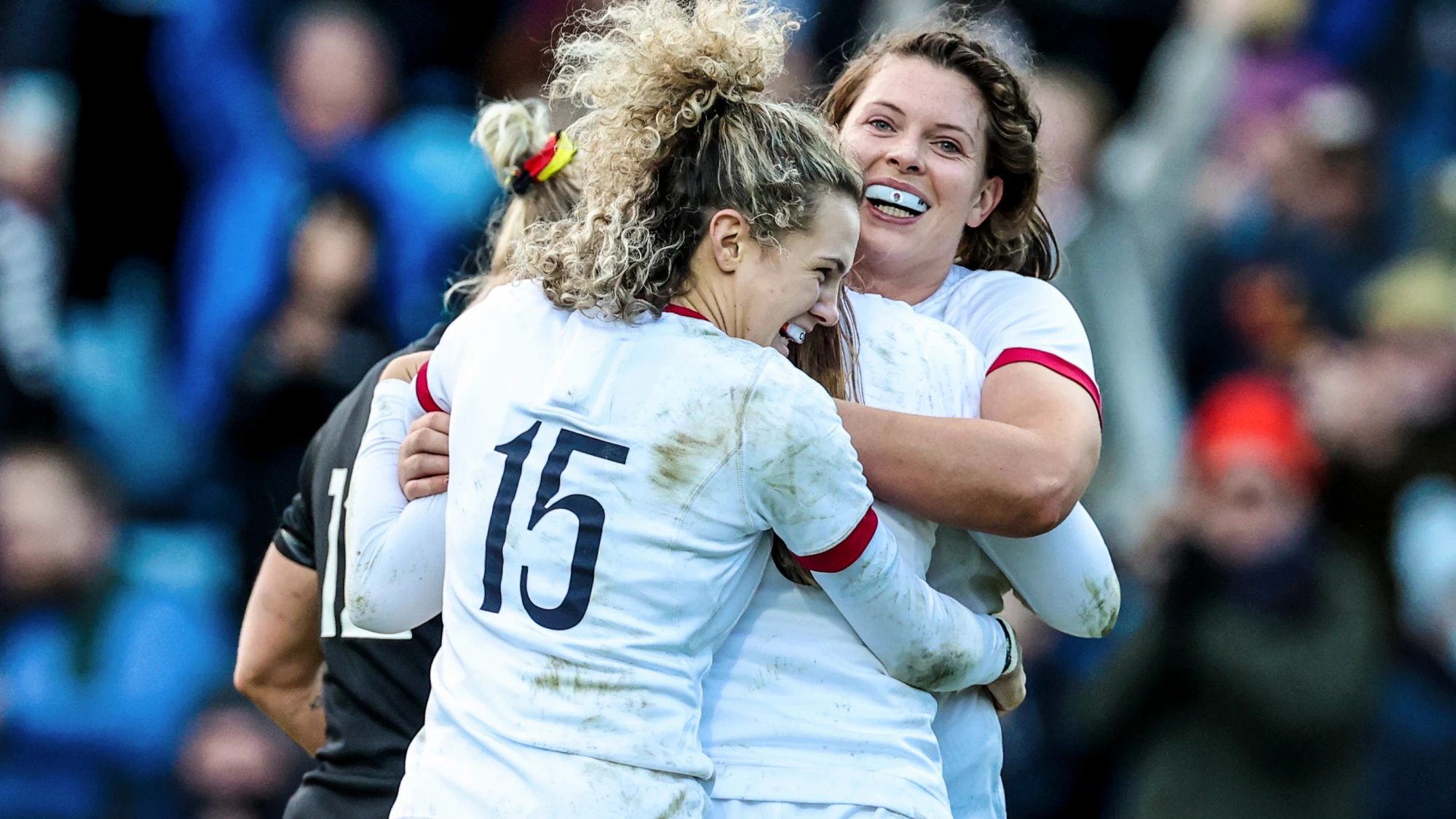 England v New Zealand England Try Celebration