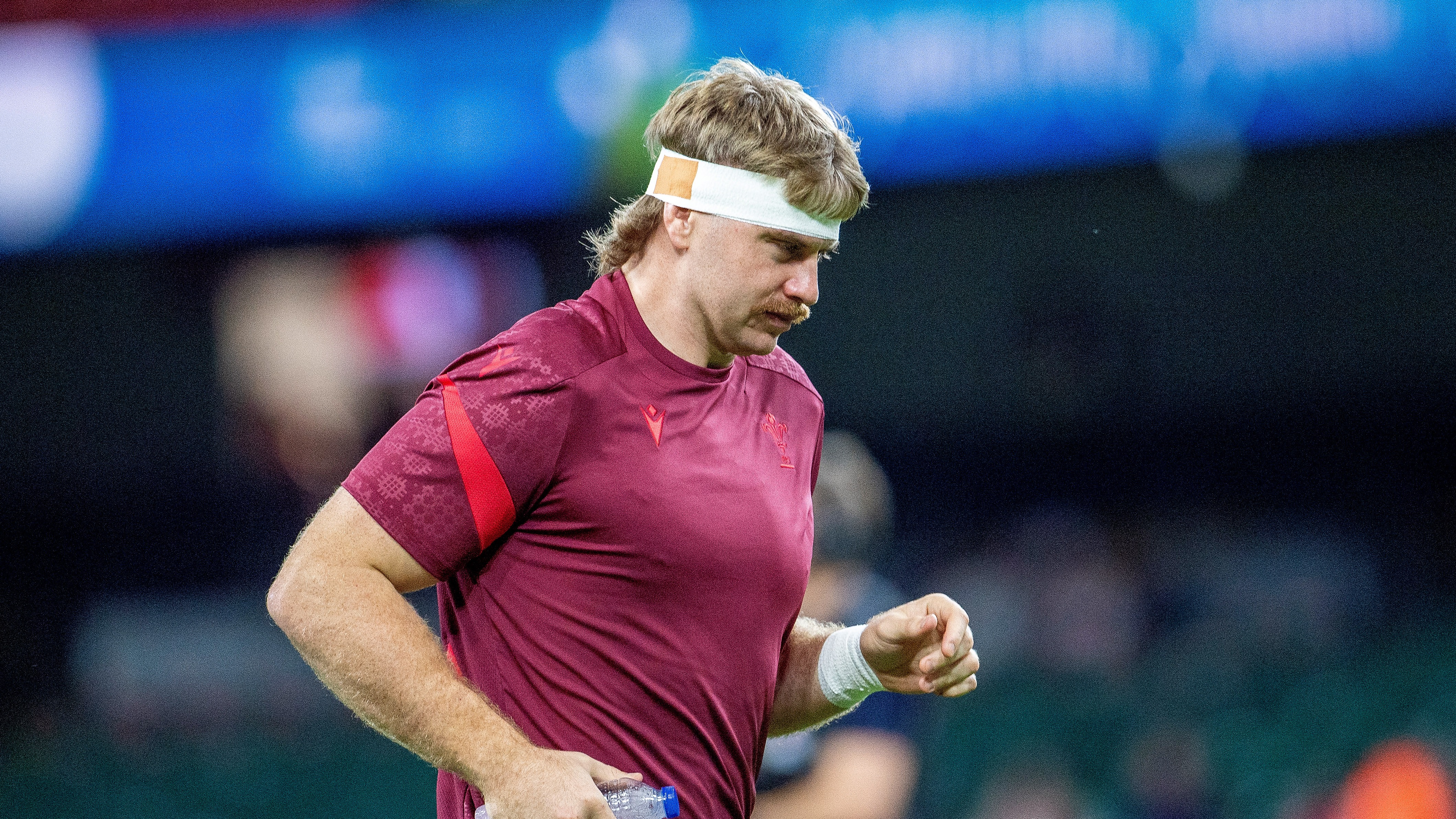 Wales' Aaron Wainwright during the warm up ahead of the 2025 Quilter Nations Series game against Japan. 