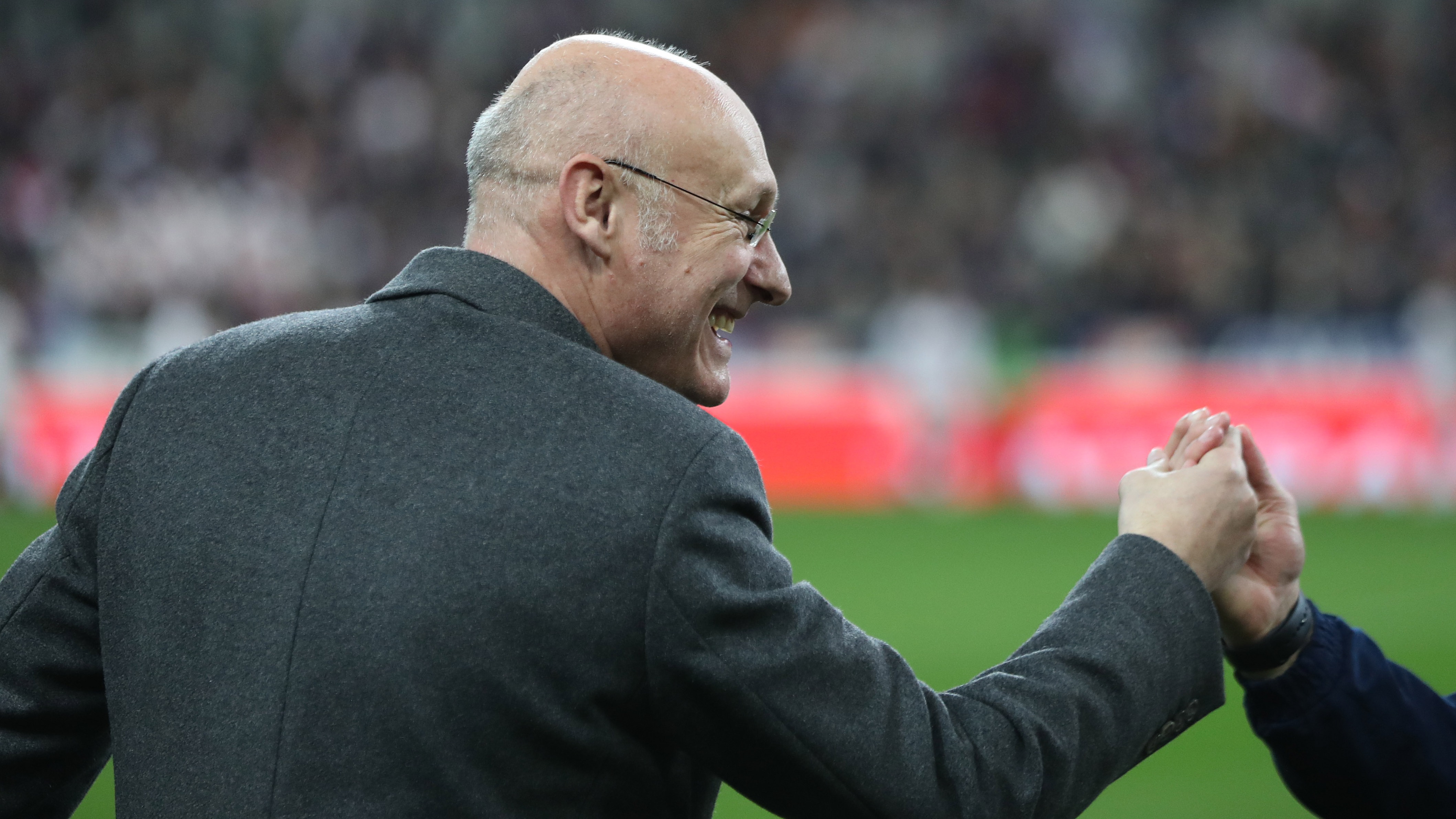 France's Bernard Laporte ahead of a France v England match in the 2018 Six Nations.