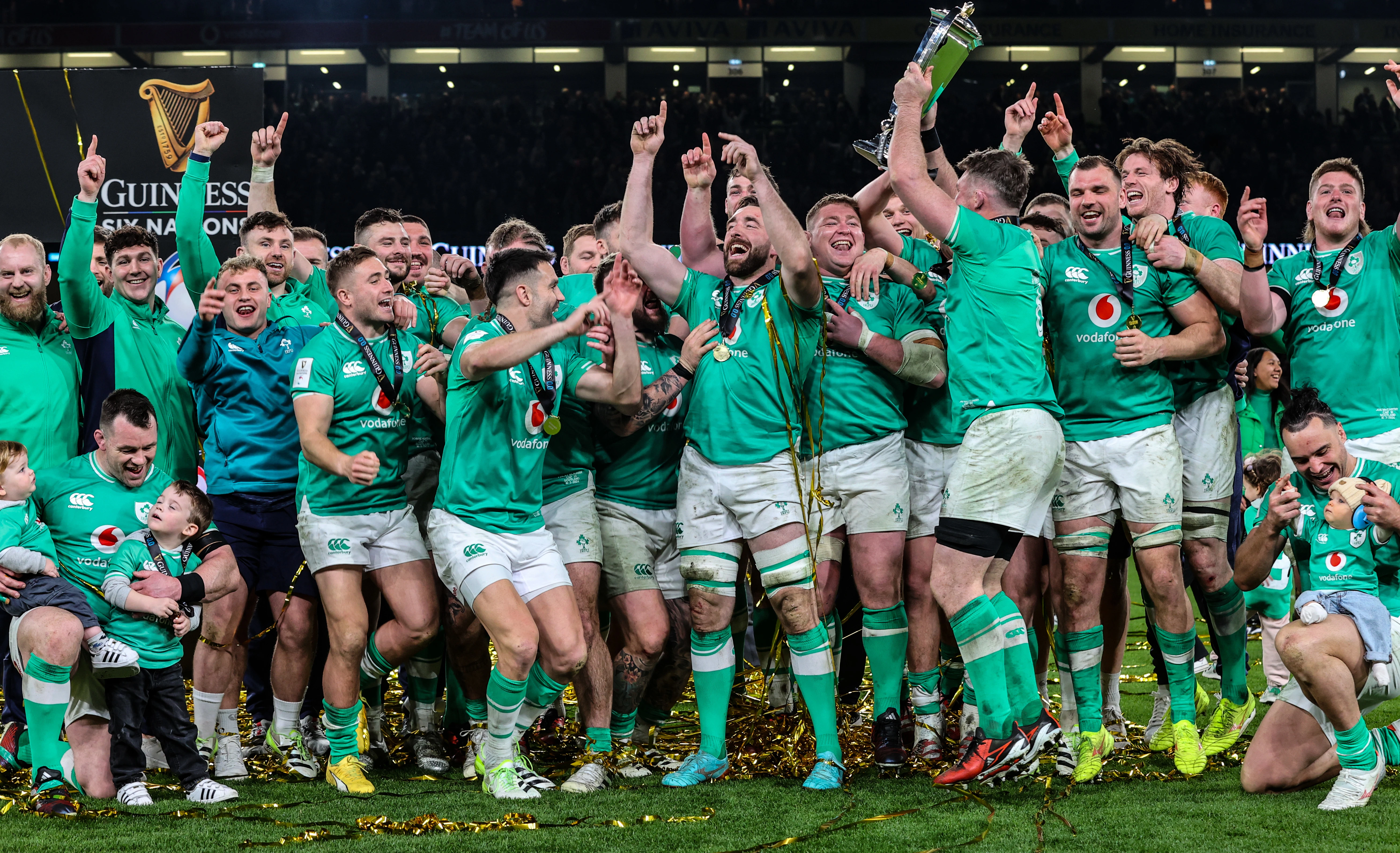 Ireland celebrate winning the 2024 Championship