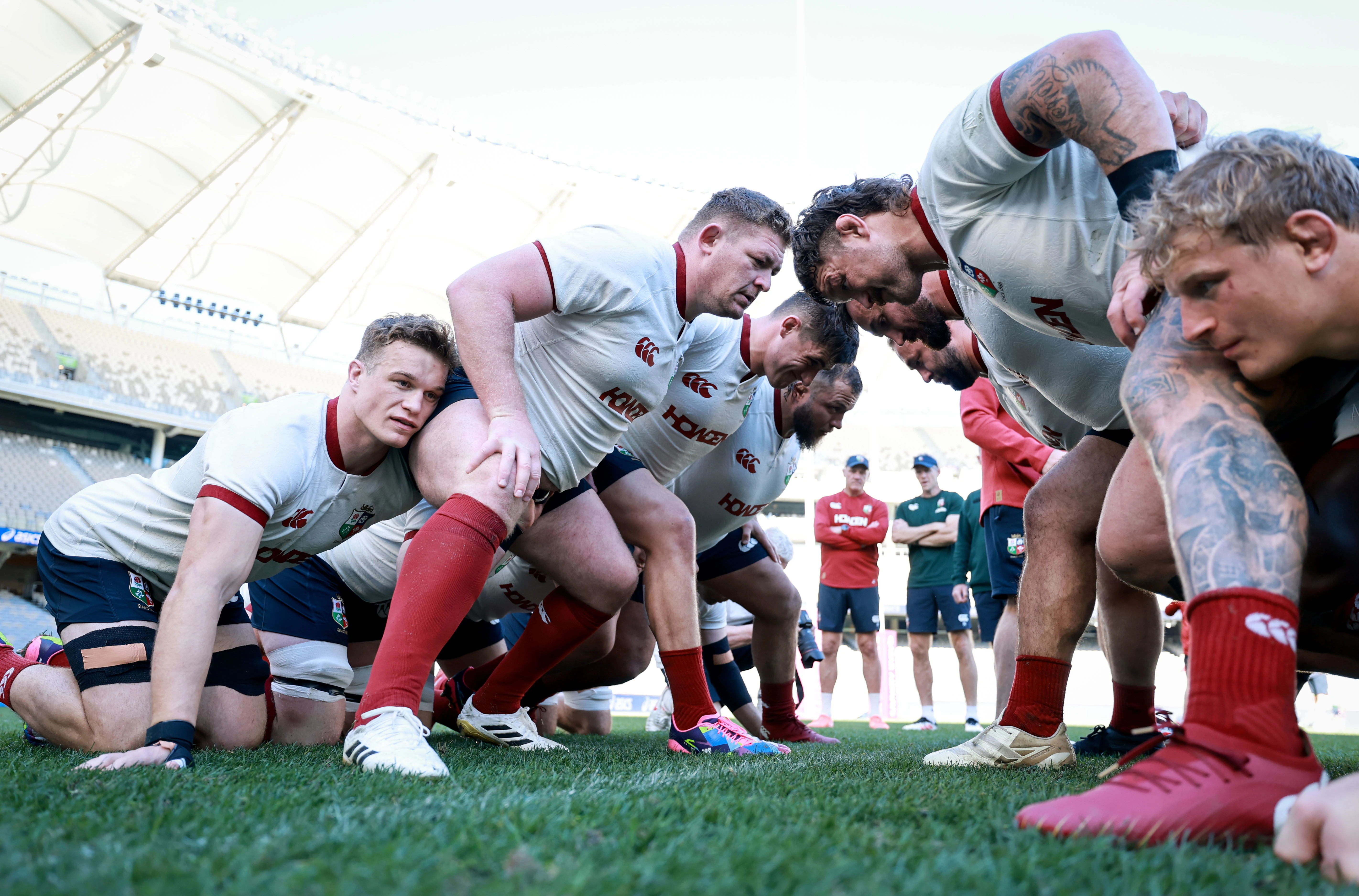 Van der Flier and Morgan pack down at openside, Lions 2025