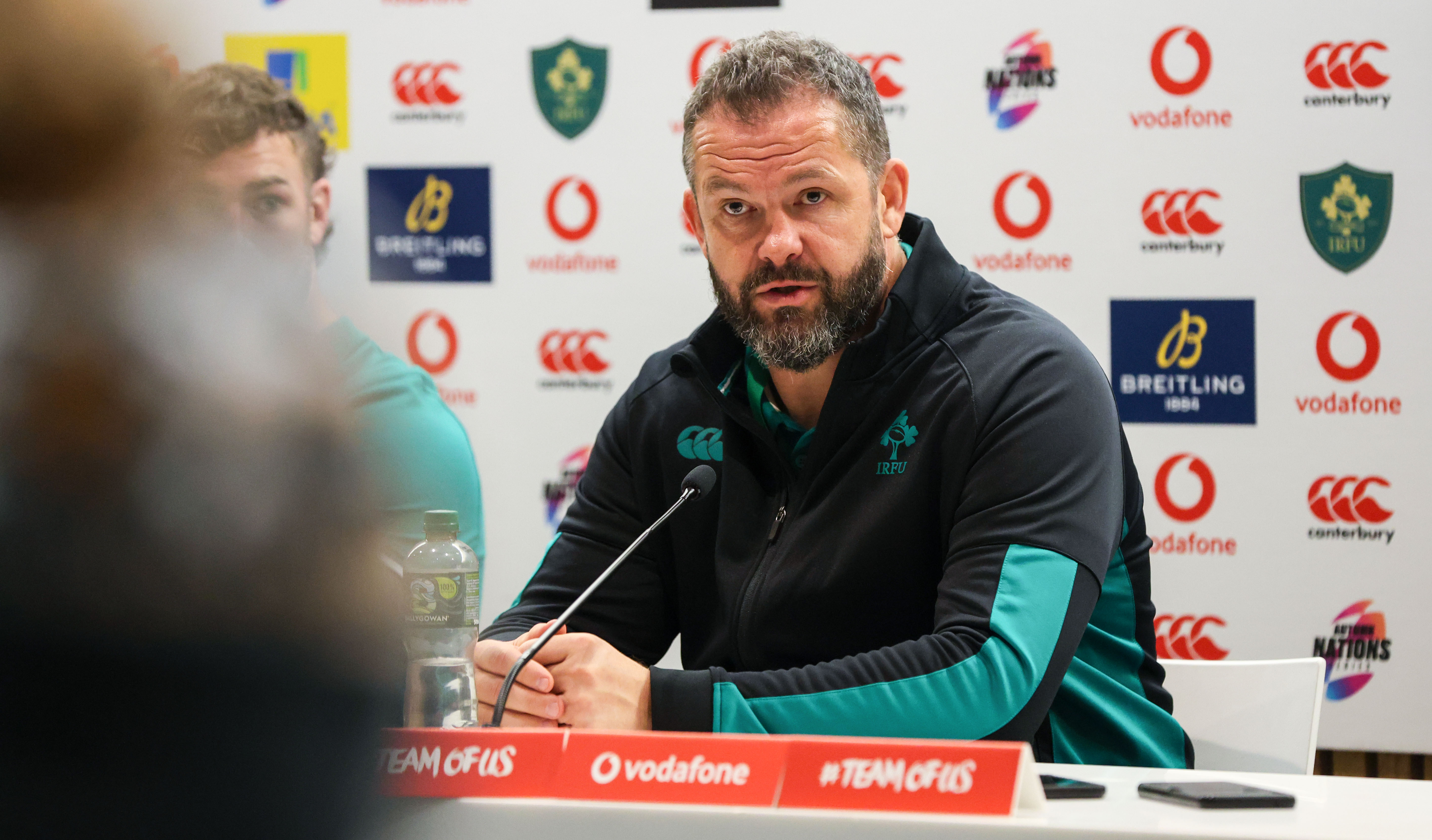 Andy Farrell speaking to the media during the 2024 Autumn Nations Series.