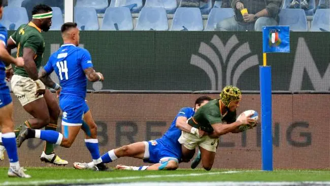 Arendse try South Africa vs Italy