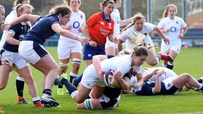 Leanne Riley scores a try 3/4/2021