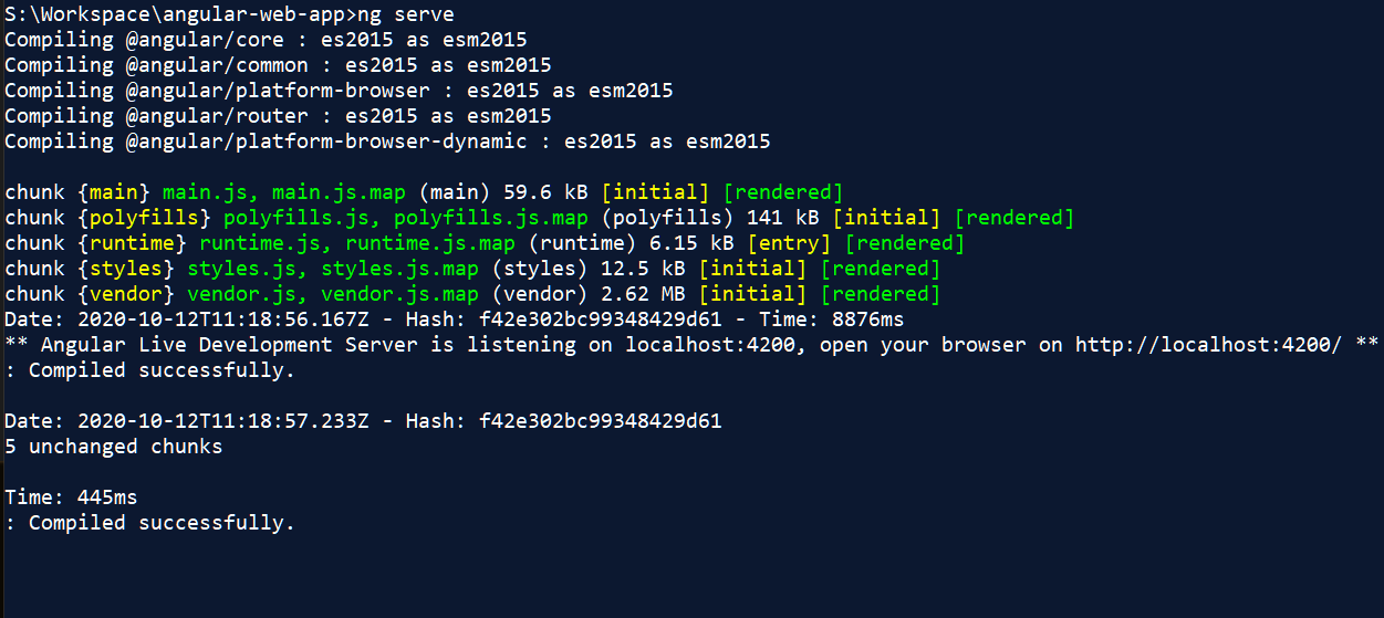 Angular Getting Started - 4- Serve the Angular App locally