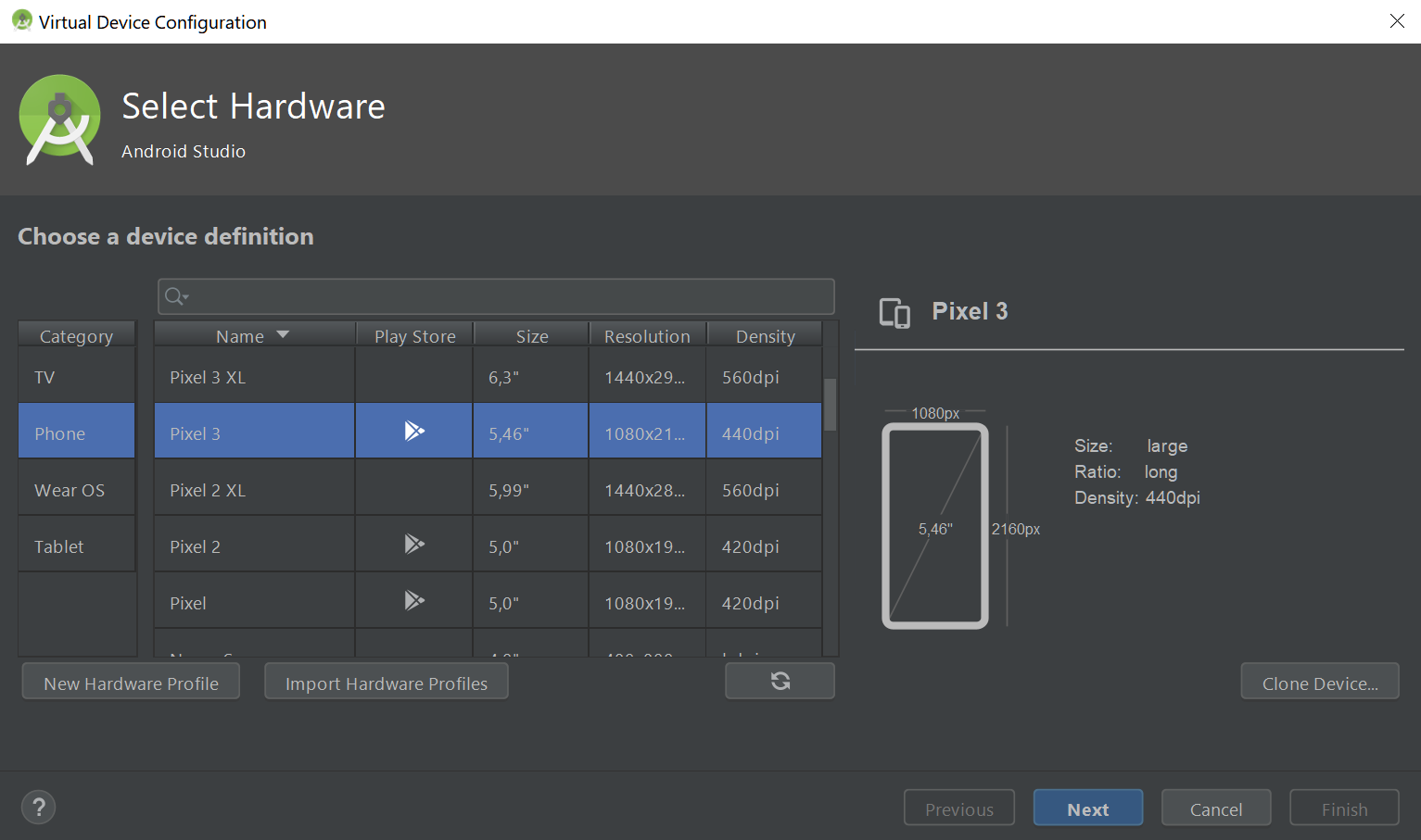 Android 11 - 5 - Create virtual device