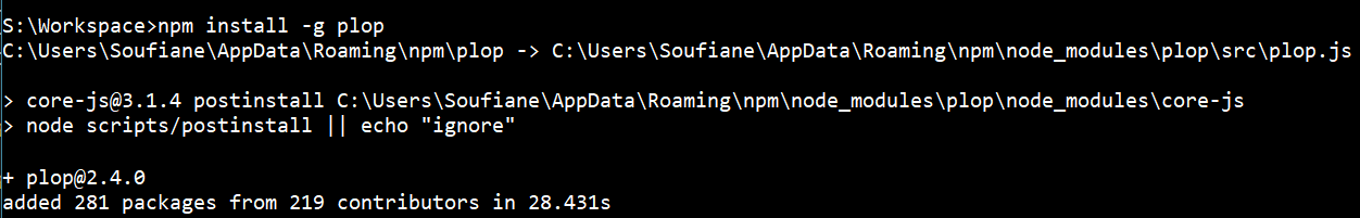 Plop - 1. Installation