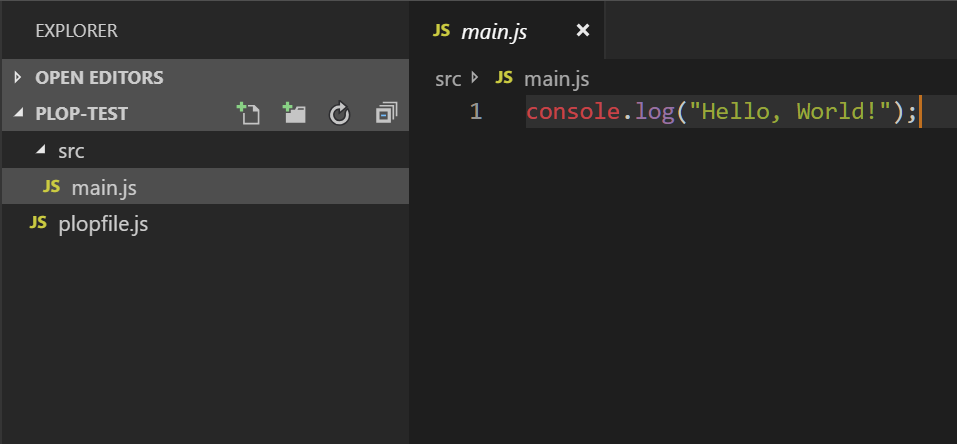 Plop - 3. First generated file