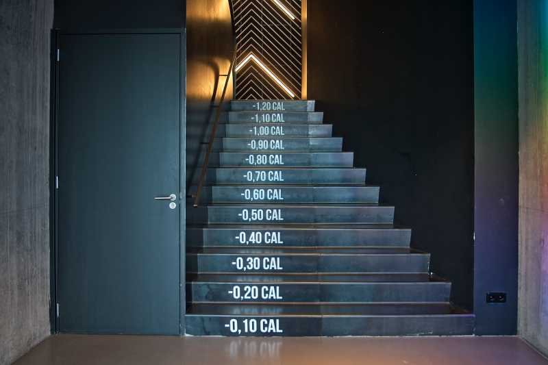 Stairs depicting calories