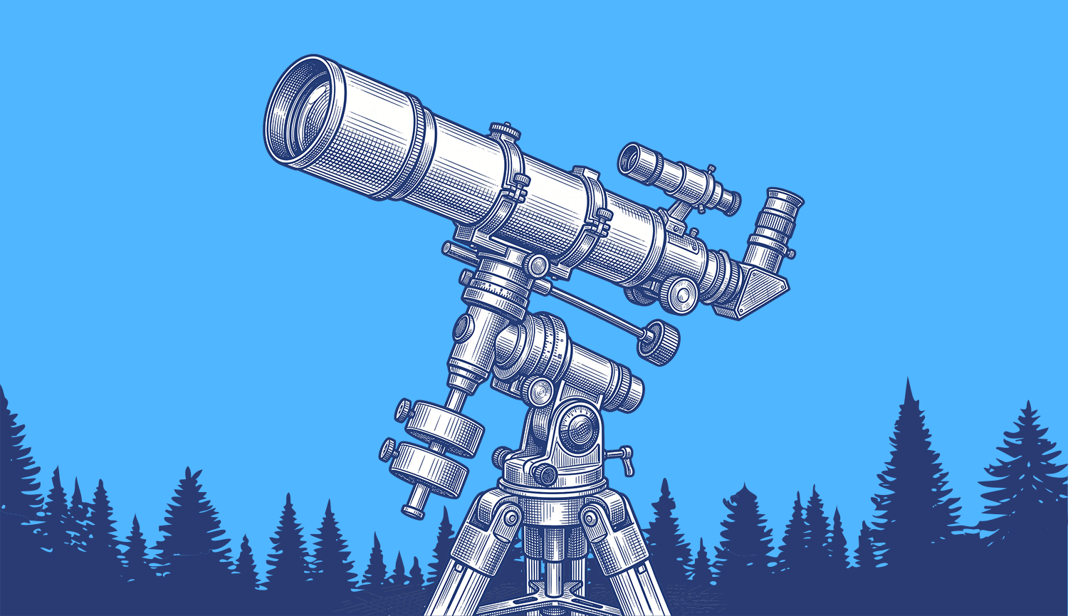 Telescope in a Field of Trees Hero