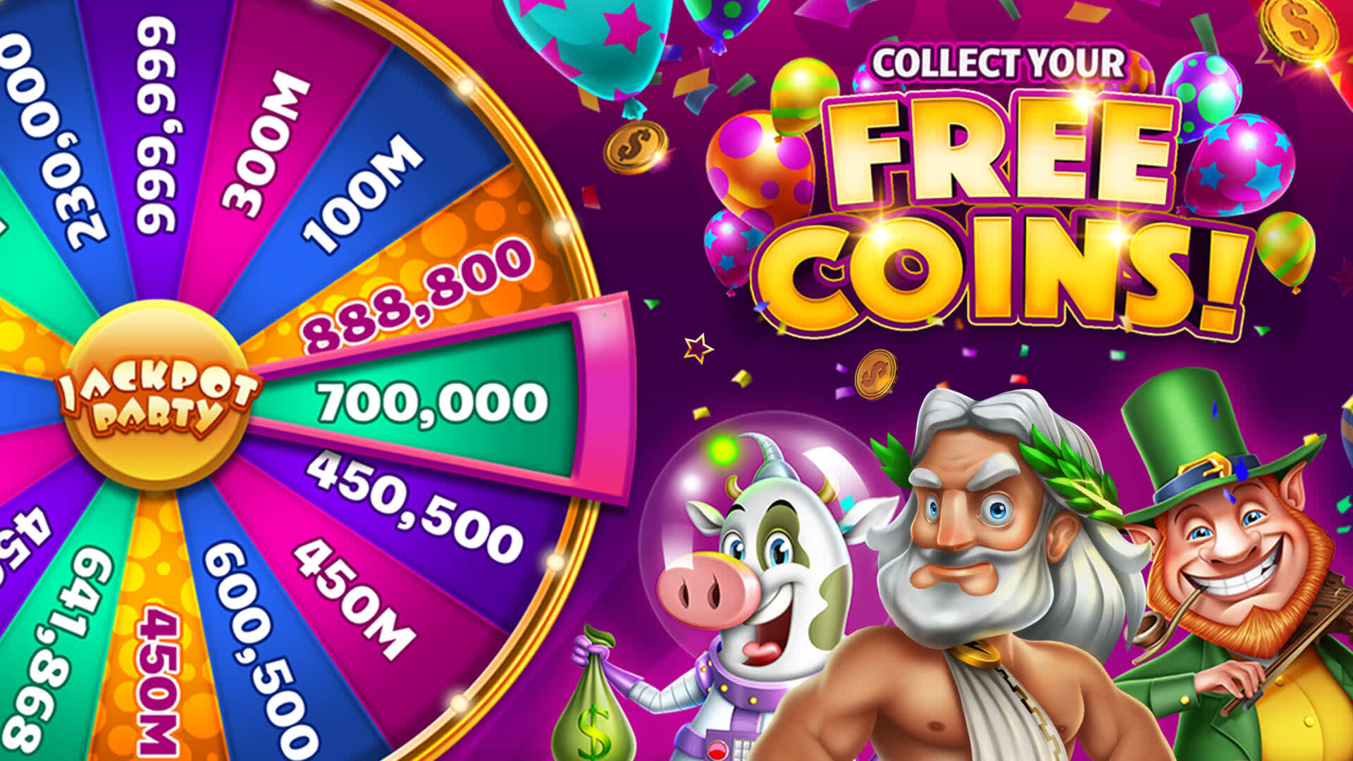 Collect your free coins - Jackpot Party Casino Screen
