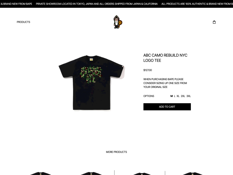 Bape 209 Product Page