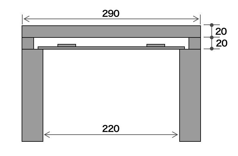 cross section of the top box