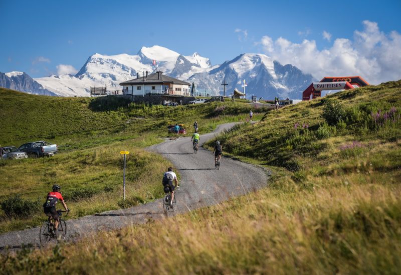 Course de Vélo - Tour des stations - arrivée à la Croix de Coeur - Valais, Suisse