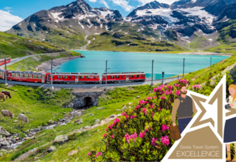 Das neue Swiss Travel System Excellence Program ist die neue E-Learning-Plattform für Menschen, die alles über die Schweiz wissen wollen. Wallis, Schweiz.