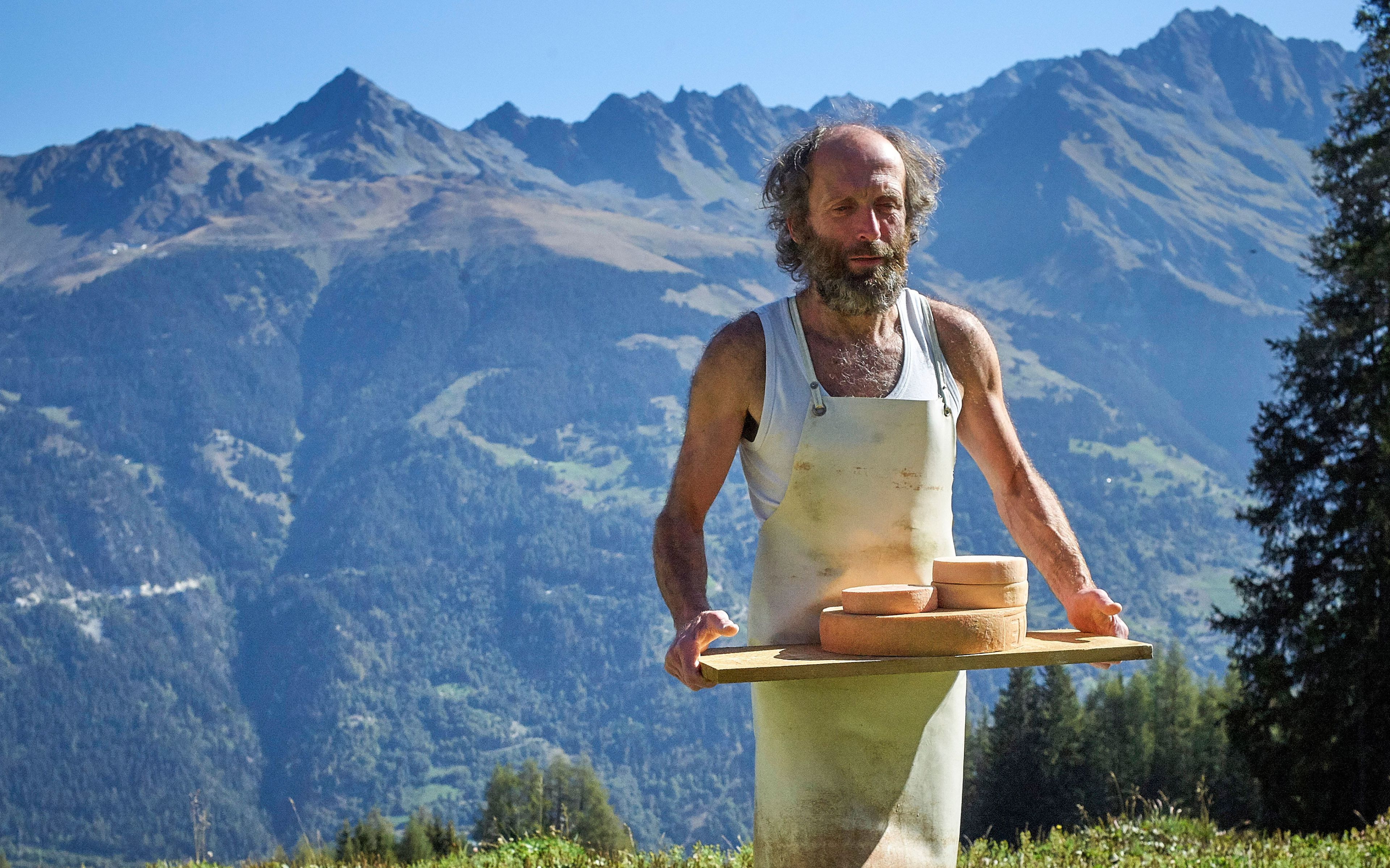 Farmer, Val de Bagnes, Valais, Switzerland