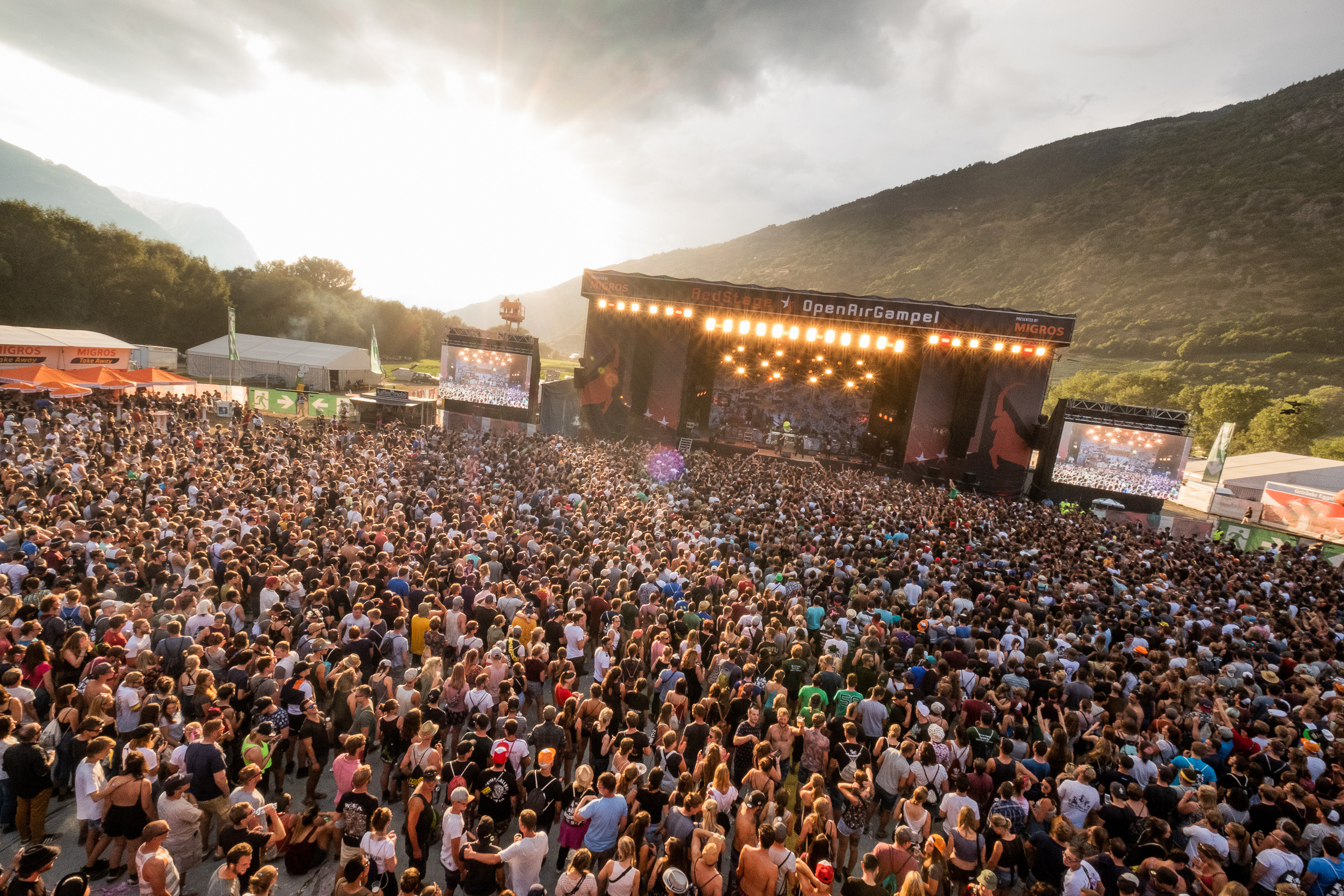 Openair Gampel, music festival, summer in Valais, Switzerland