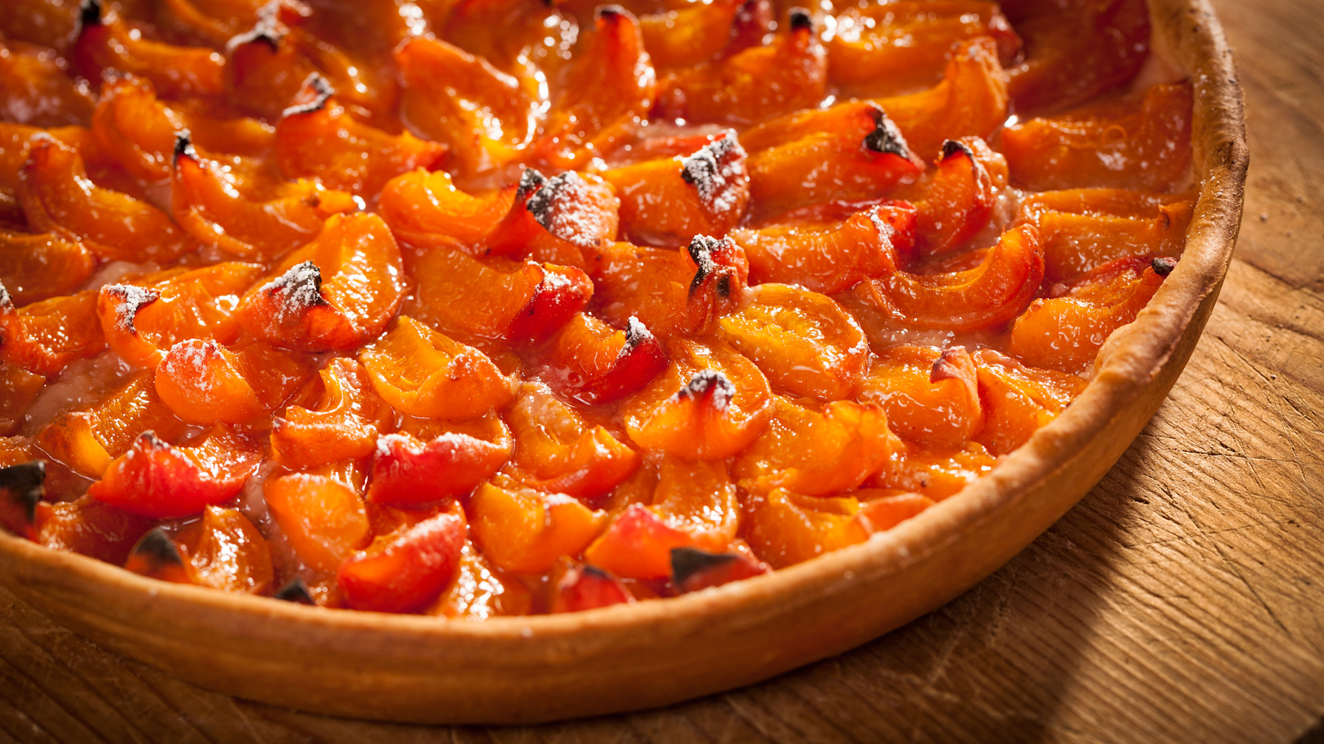 The traditional apricot tart in Valais fashion