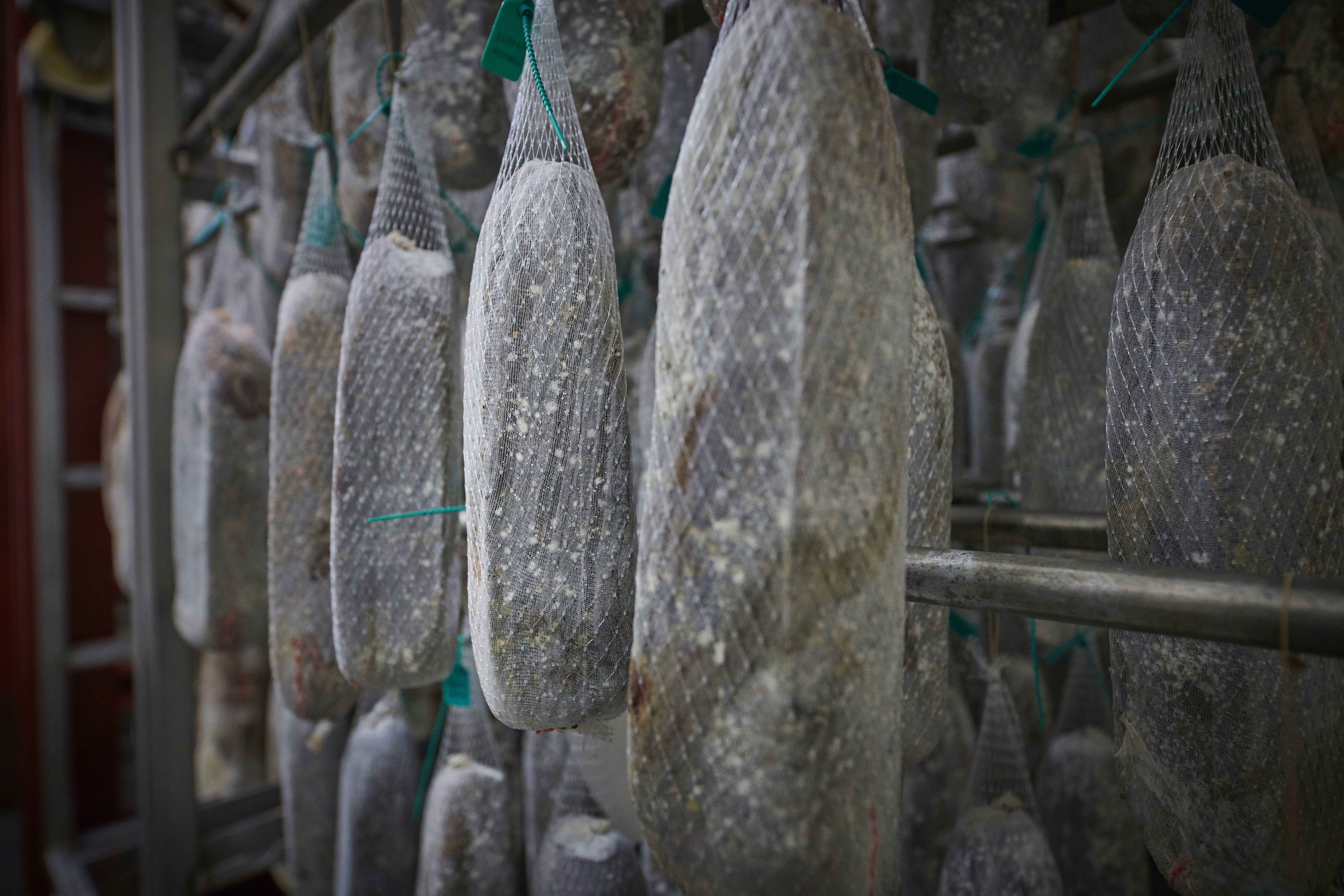 Drying meat for weeks in fillets Valais Wallis Schweiz Suisse