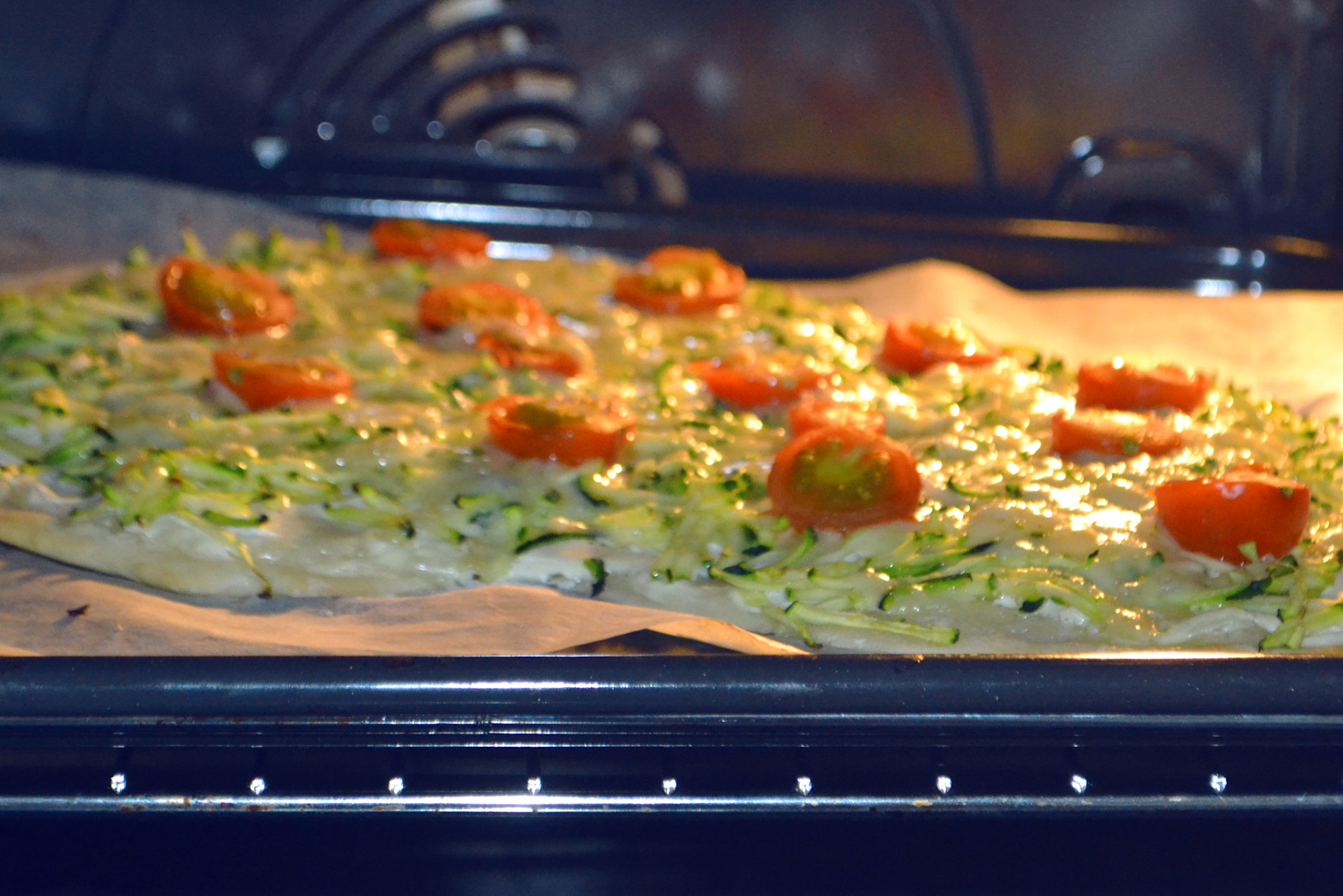 Tarte flambée with zucchini and Raclette from Valais AOP recipe | Valais Switzerland