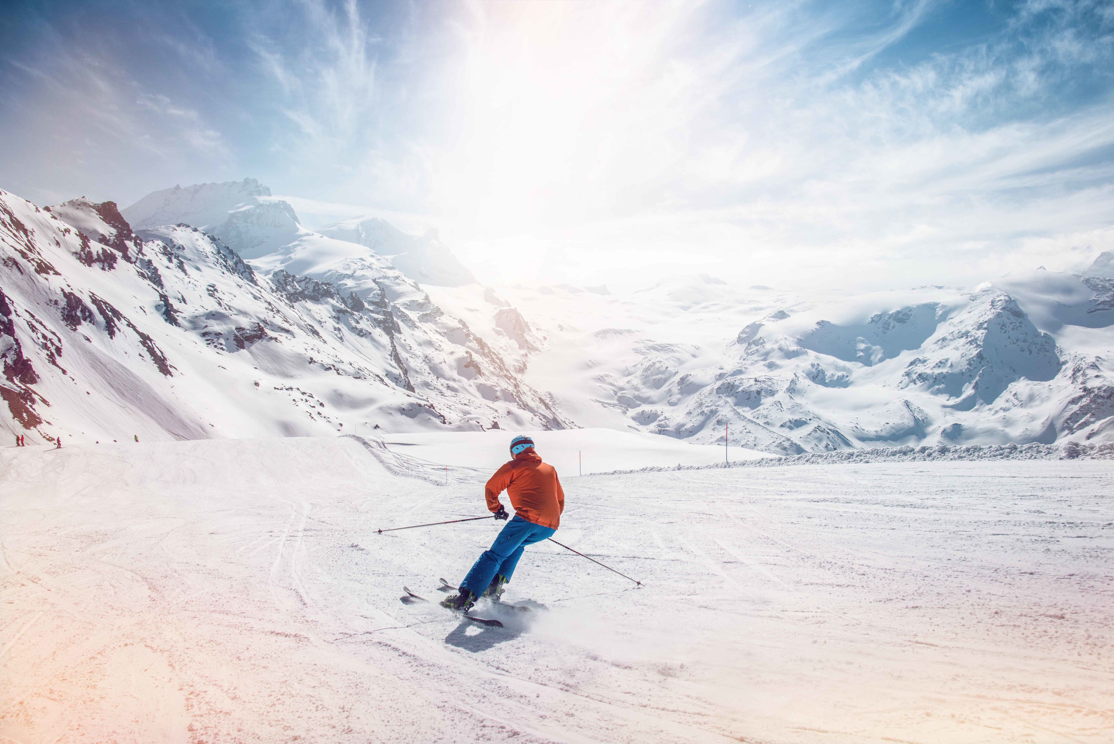 Un skieur à Zermatt