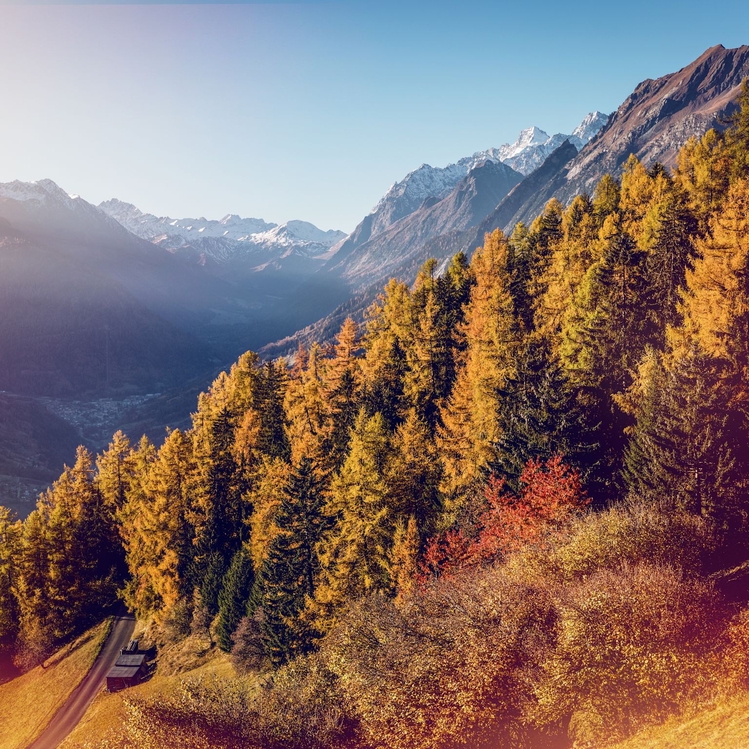 Automne dans le Val de Bagnes, Valais, Suisse