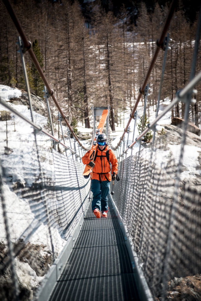 Samuel Anthamatten, Furi suspension bridge. Valais, Switzerland