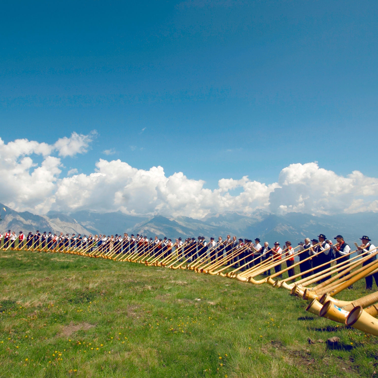 Cors des Alpes au festival du Cor des Alpes à Nendaz, Valais